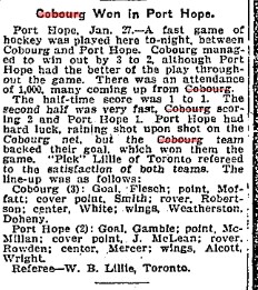 1905-01-28 Hockey -Juniors vs PH