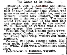 1905-02-07 Hockey -Juniors vs Belleville