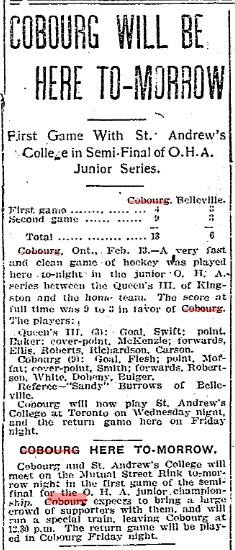 1905-02-14 Hockey -Juniors vs Kingston