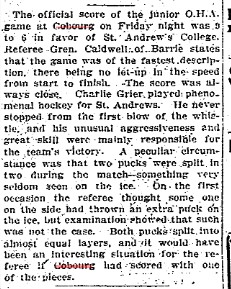 1905-02-20 Hockey -Juniors vs St Andrews