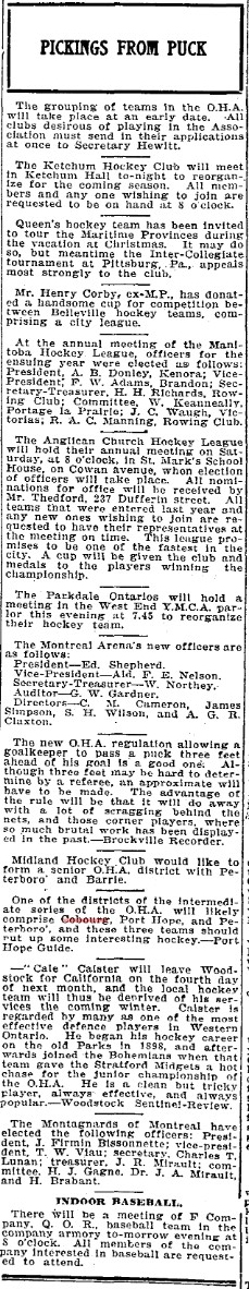 1905-11-16 Hockey -Intermediate Division Speculated