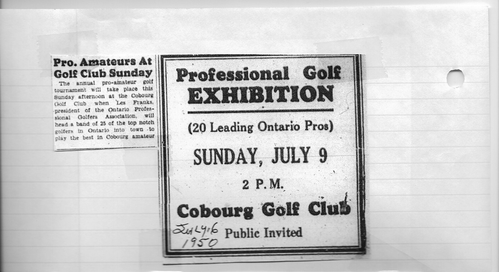 1950-07-06 Golf -Exhibition