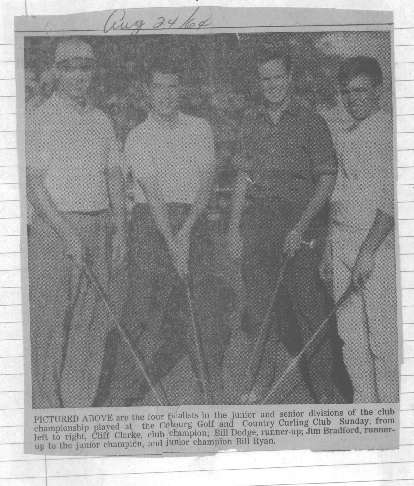 1964-08-24 Golf -Finalists in Club Championship