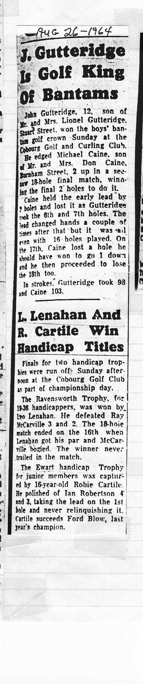 1964-08-26 Golf -Bantam Golf News-J