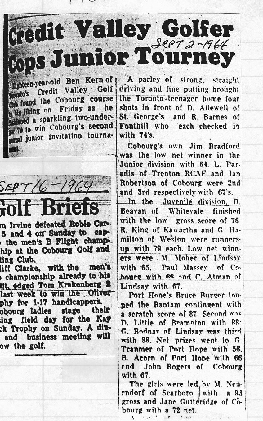 1964-09-02 Golf -Junior Invitational Tournament