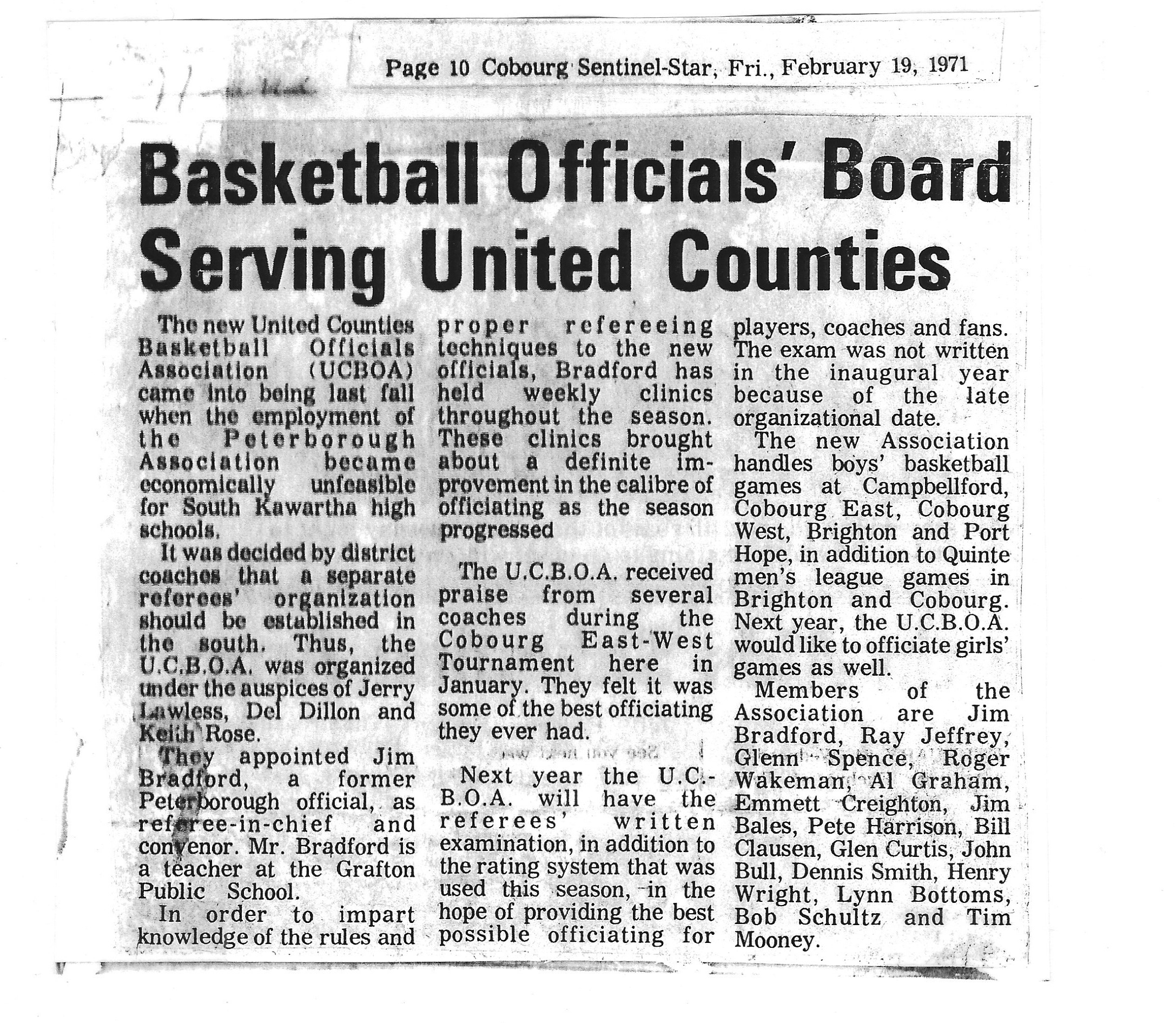 1971-02-19 School -Basketball-United Counties Basketball Association Officials