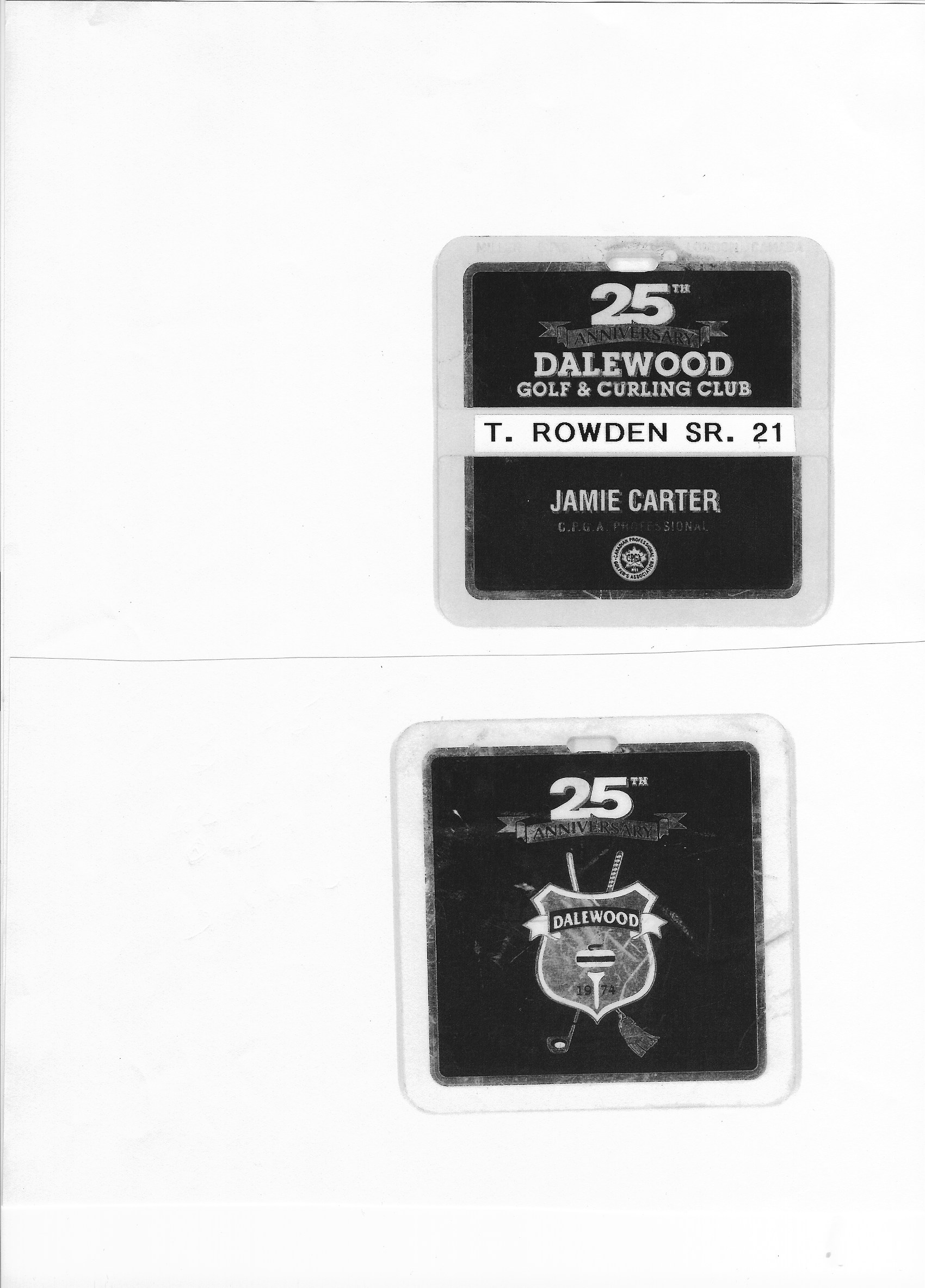 1984-05-01 Golf -Dalewood Golf Card-Ted Rowden