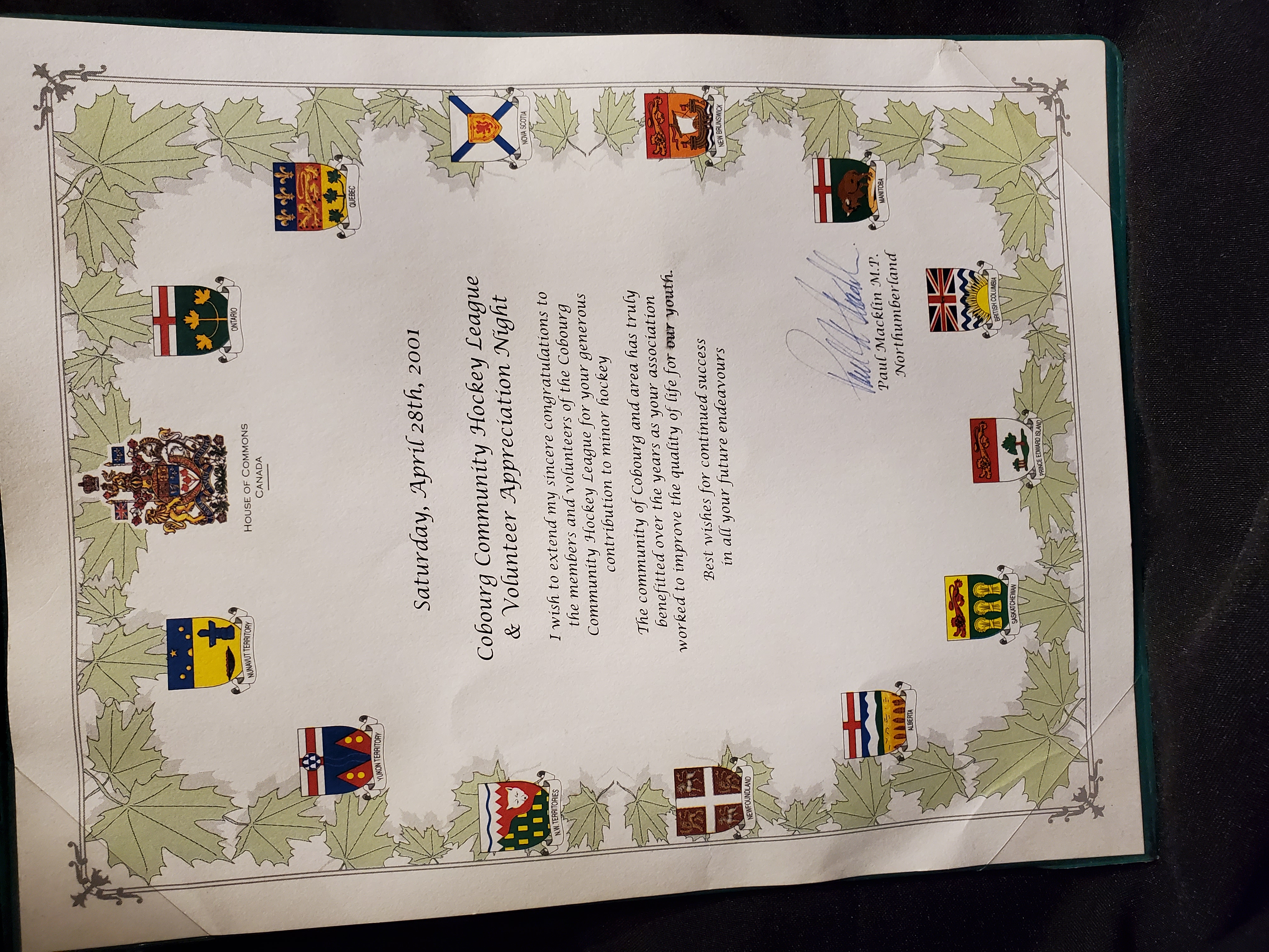 CCHL Certificate-2