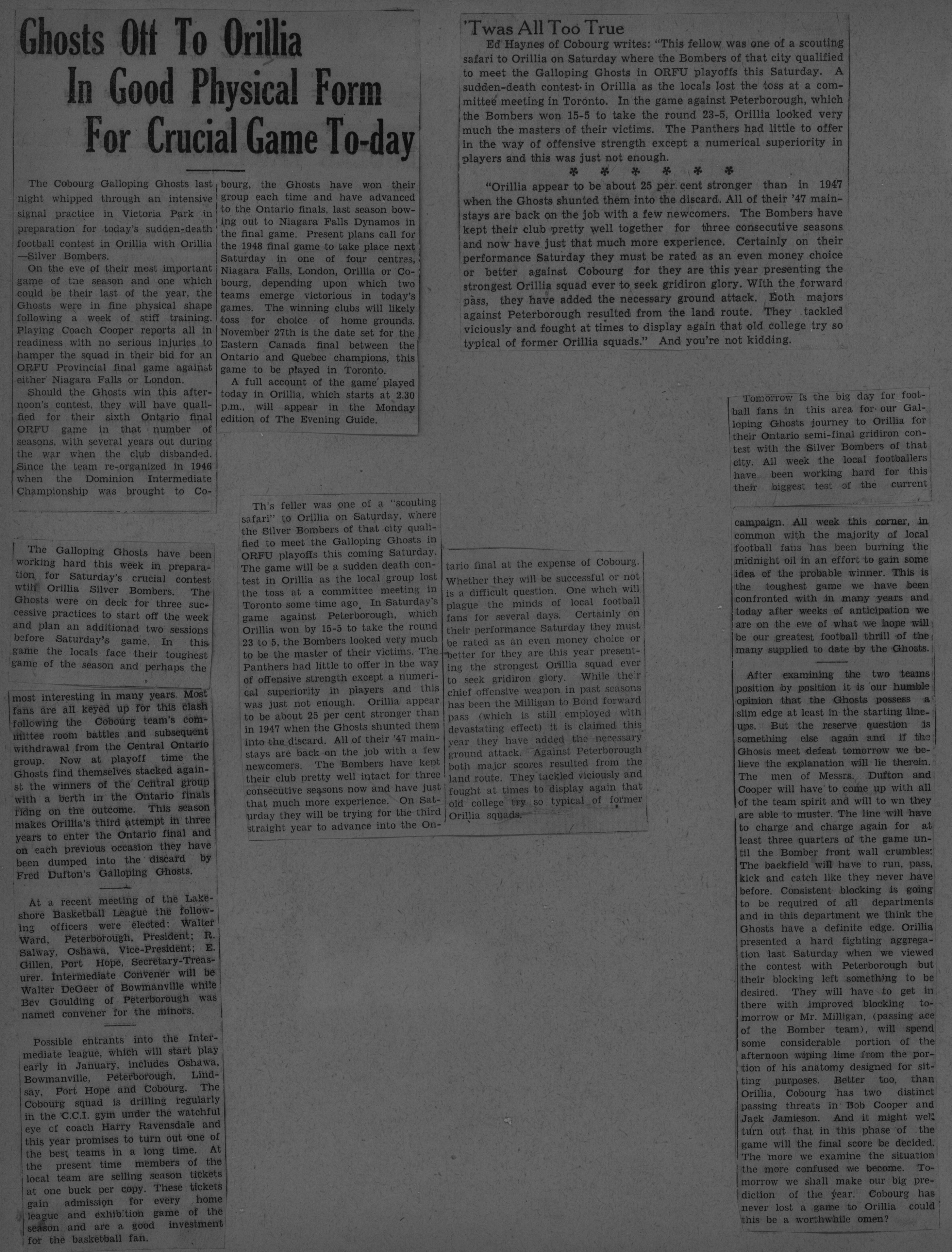 Football -Galloping Ghosts -1948 -B02-Playoffs