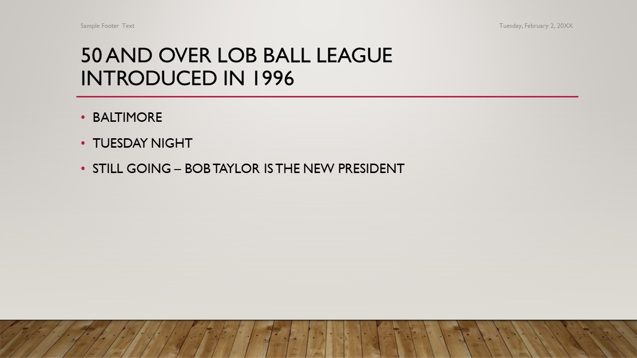 Leagues introduced and taken over