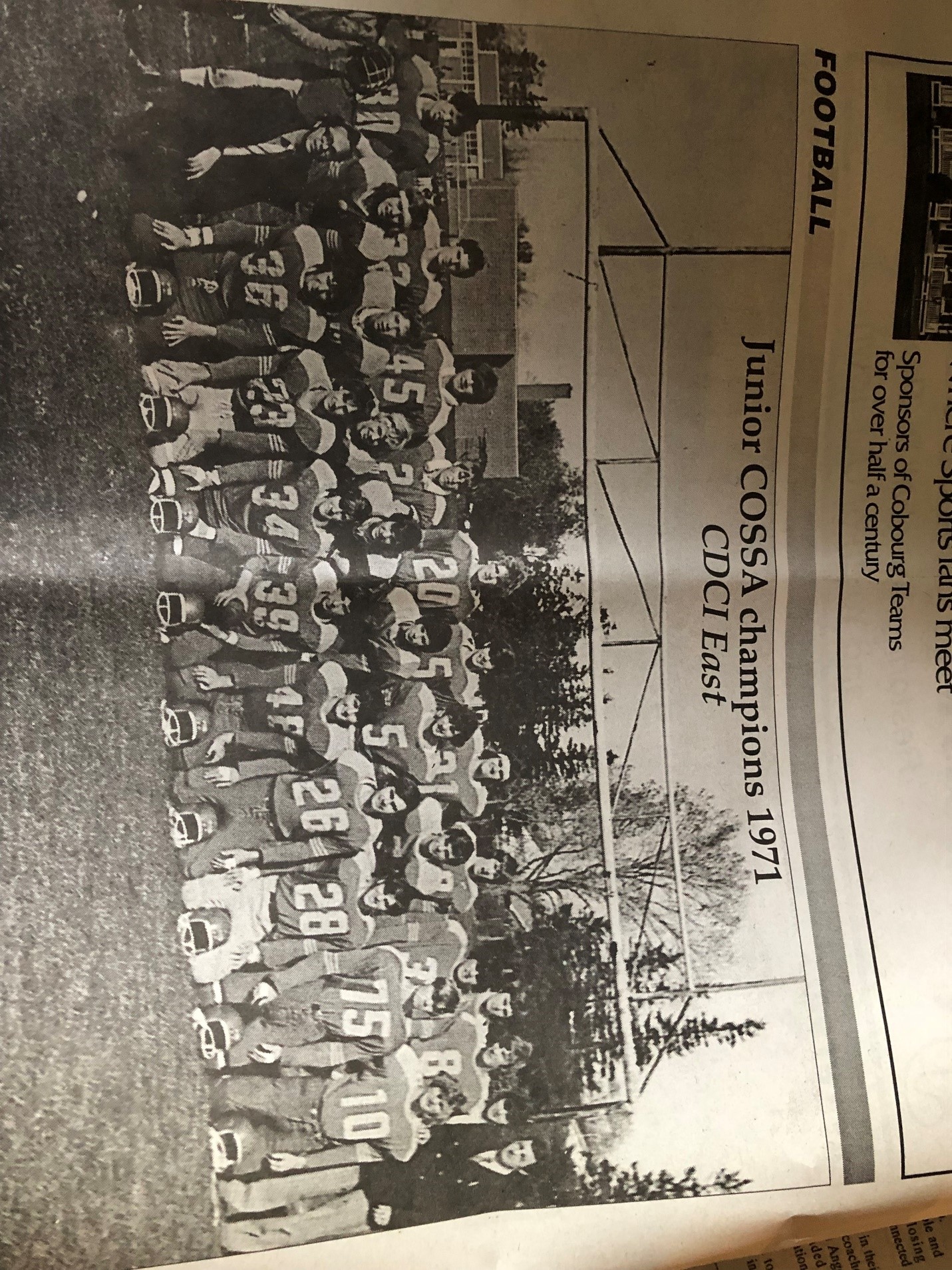 TL019-CDCI East- COSSA football champions 1971