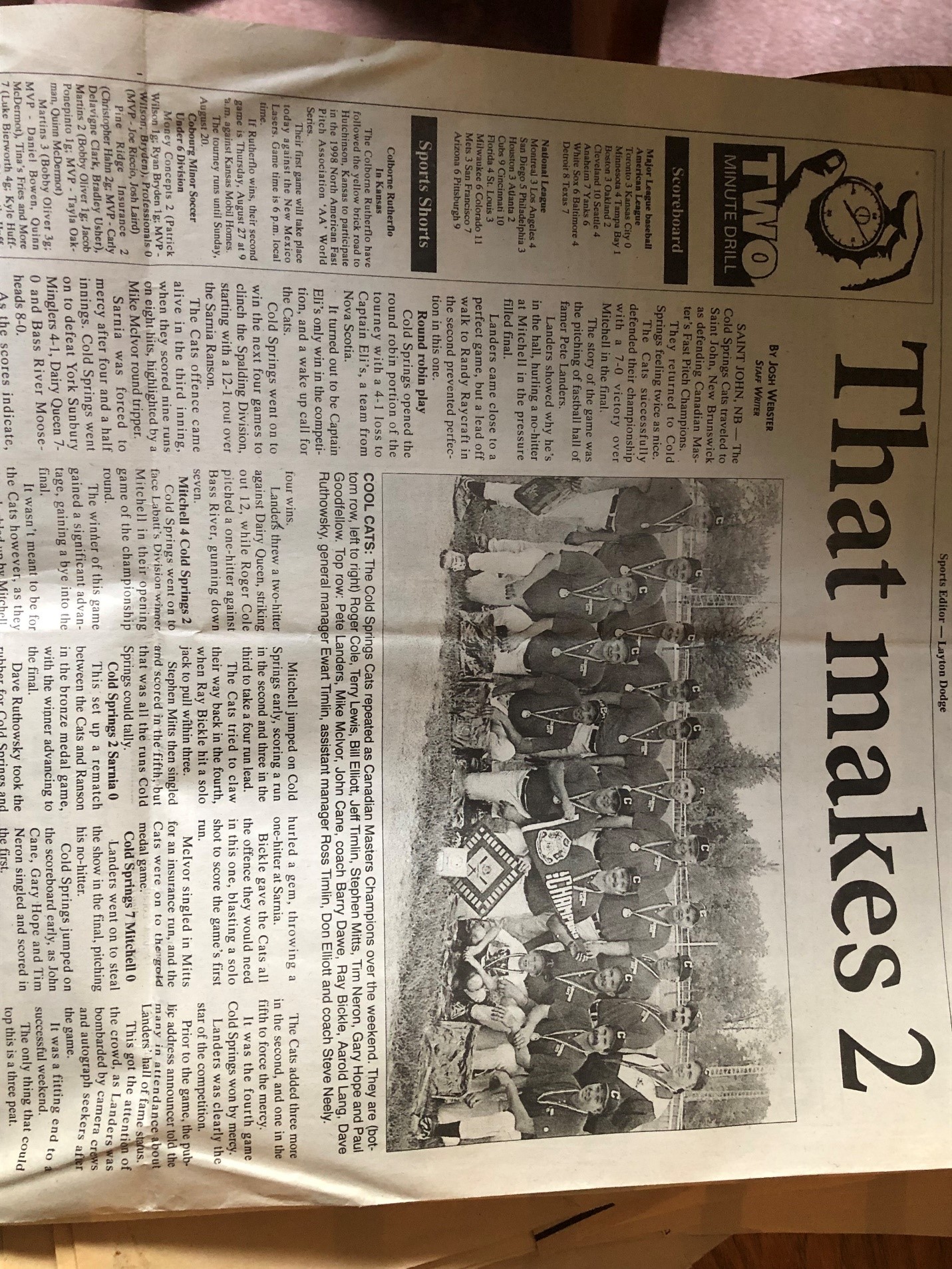 TL029-Cold Springs Cats- 2nd Canadian win