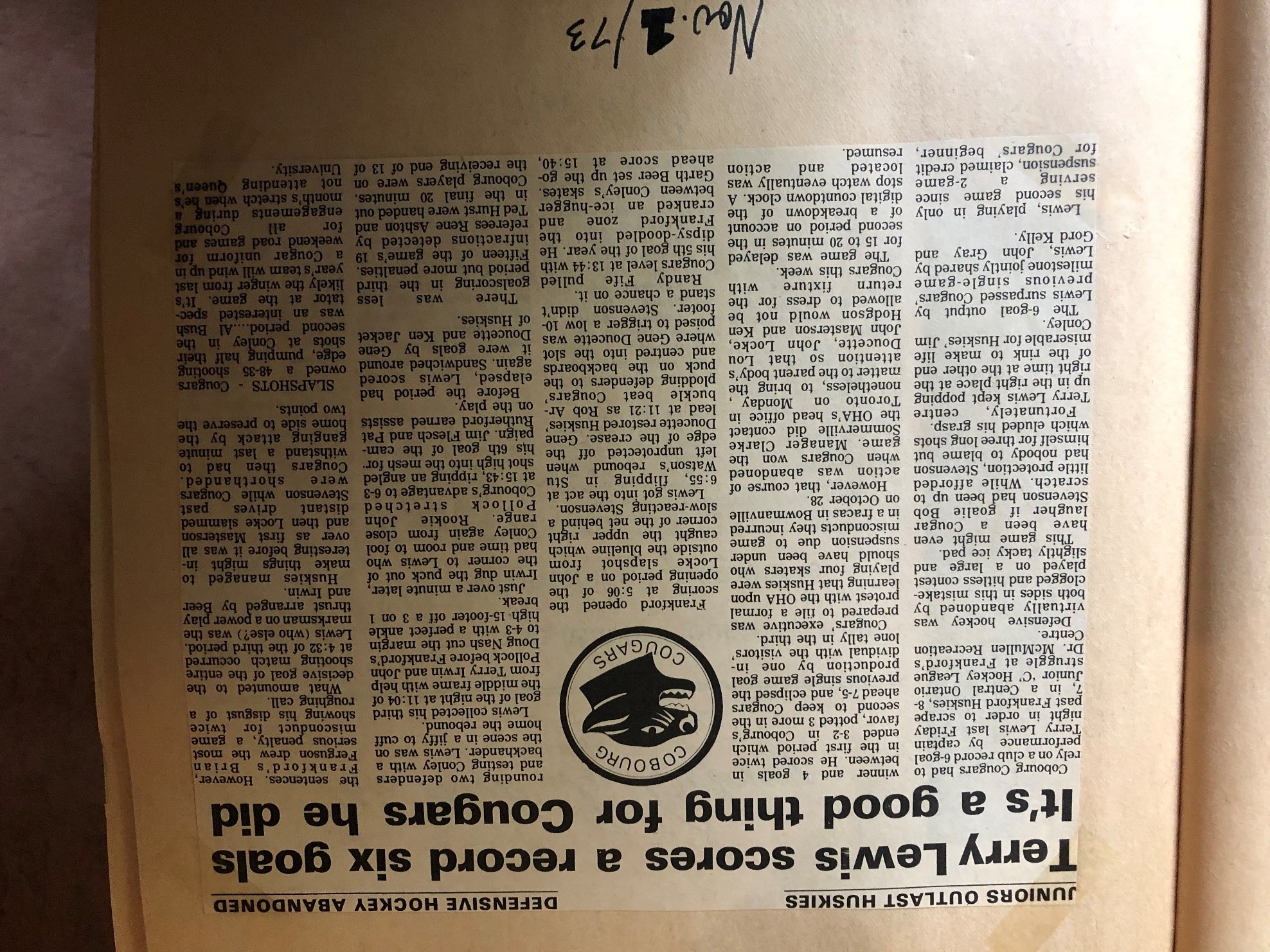 TL038-Cougars- 6 goal night- article