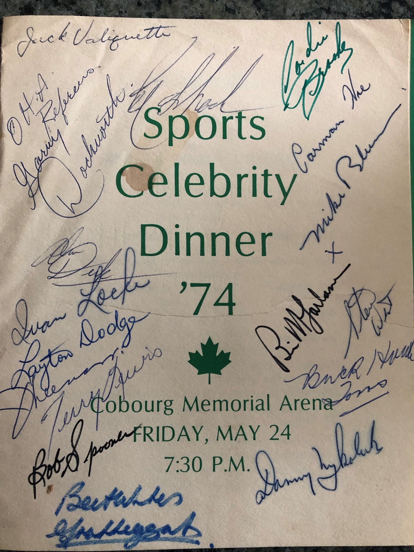 TL087-Sports Celebrity Dinner program-1