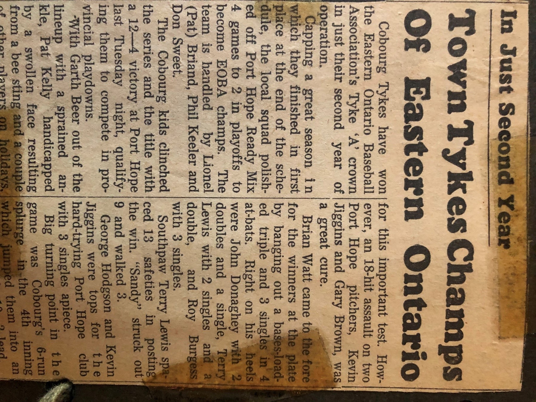 TL096-Tykes- Eastern Ontario champs