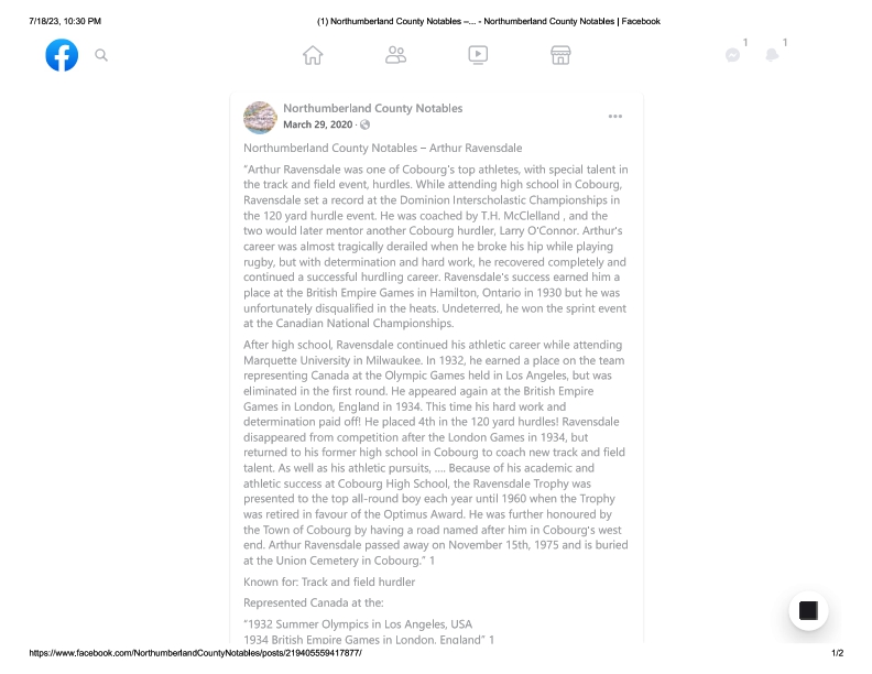 AR008-A Ravensdale- Northumberland County Notables-1