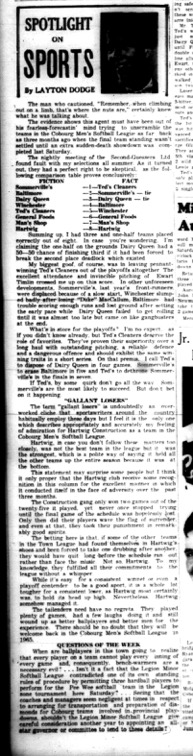 1964-09-02 Dodge -Spotlight -Cobourg Mens Softball League