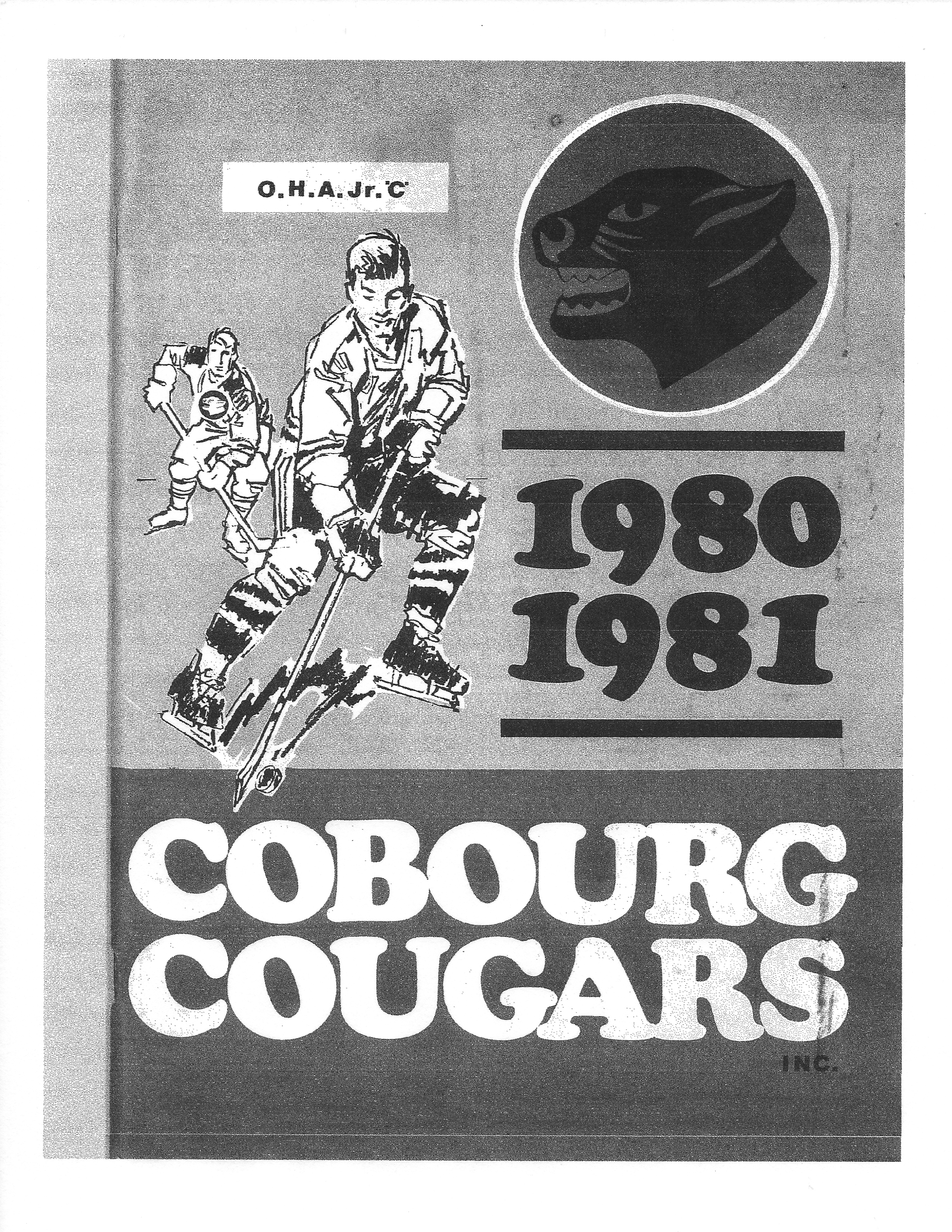1980-81 program Cobourg Cougars vs Lindsay
