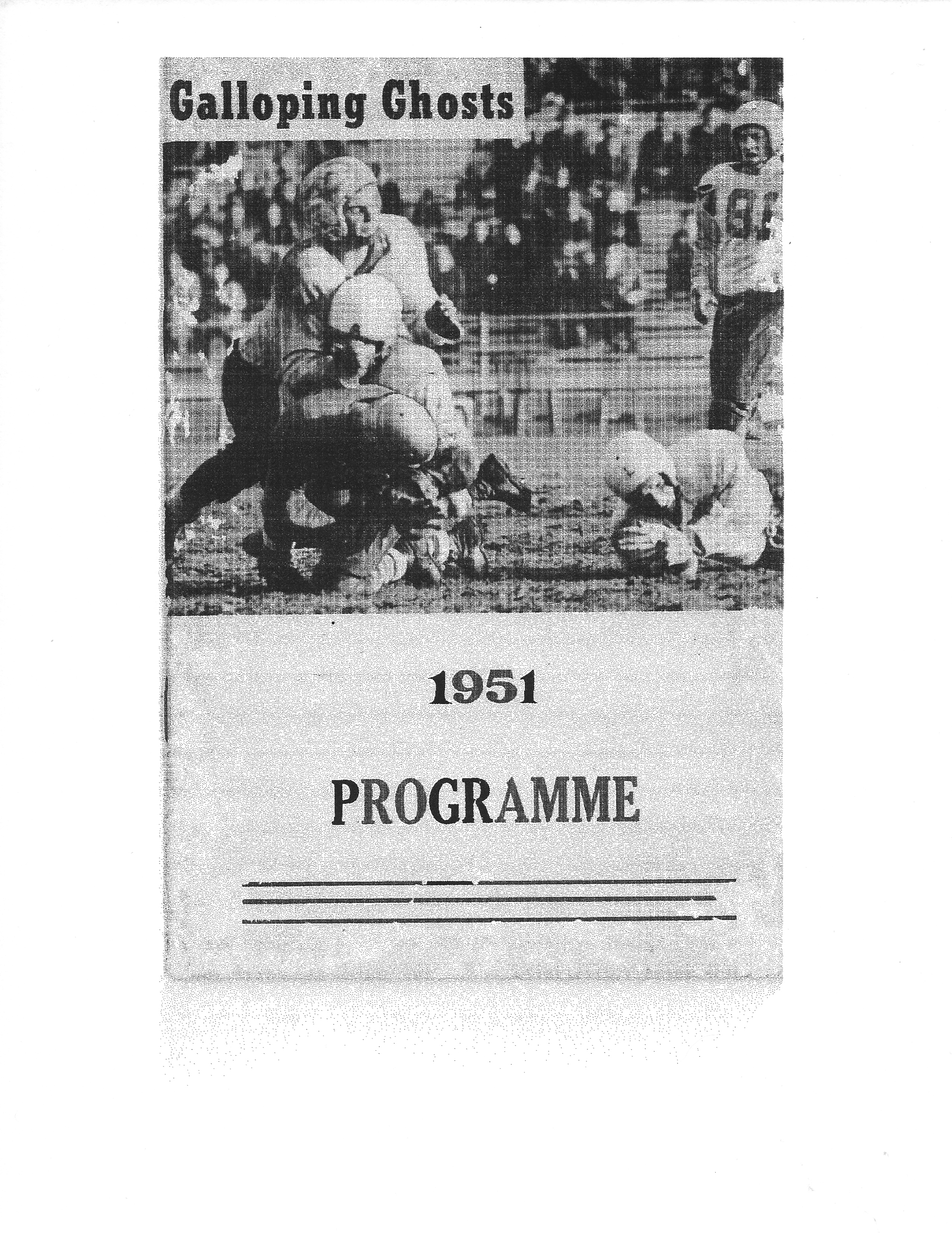 1951 Galloping Ghosts vs Sarnia Wildcats program