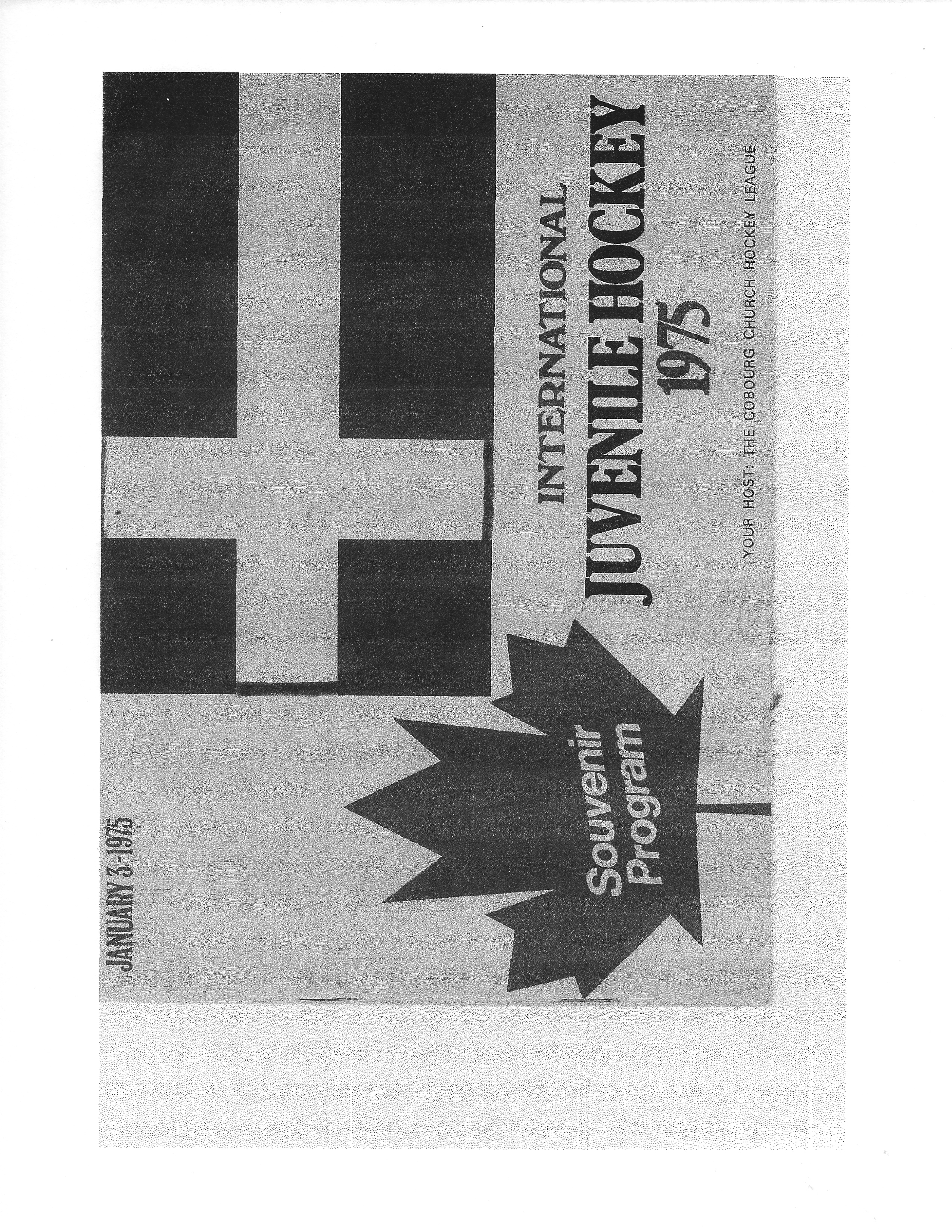 1975 CCHL program Cobourg Juveniles vs Sweden