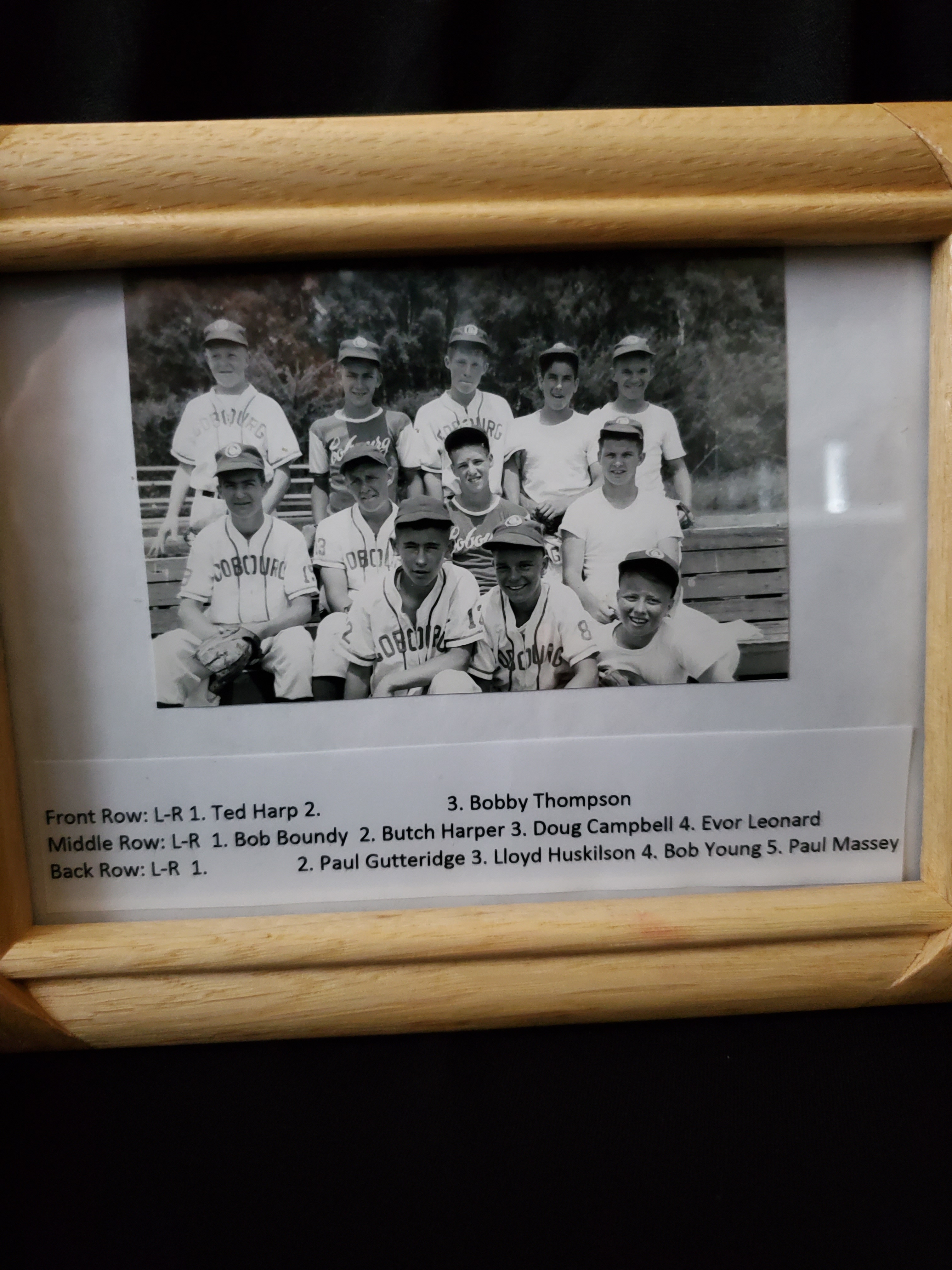 1963 Cobourg Bantam Baseball team photo