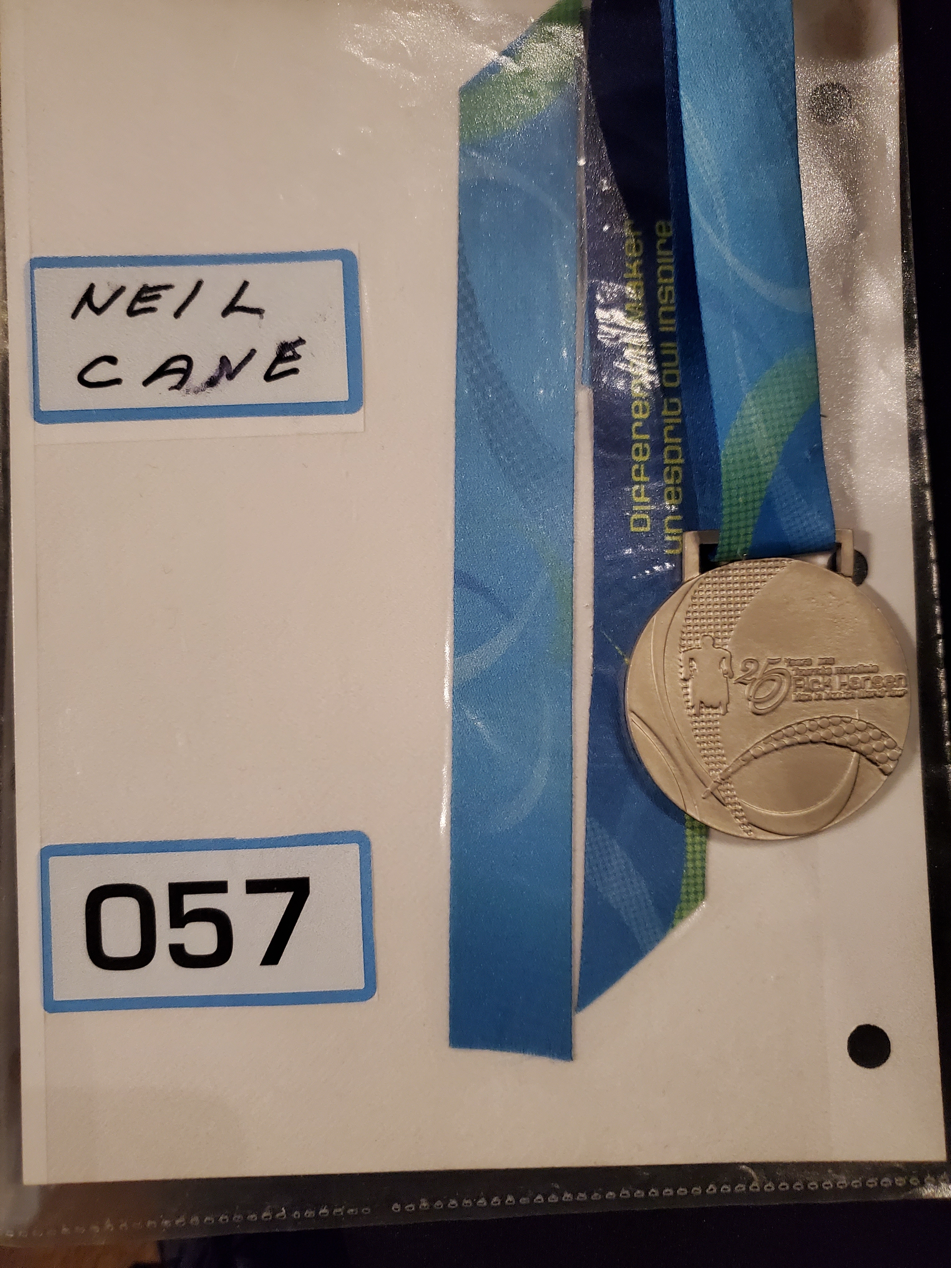 2011 Neil Cane Medallion 25th Rick Hansen Tour