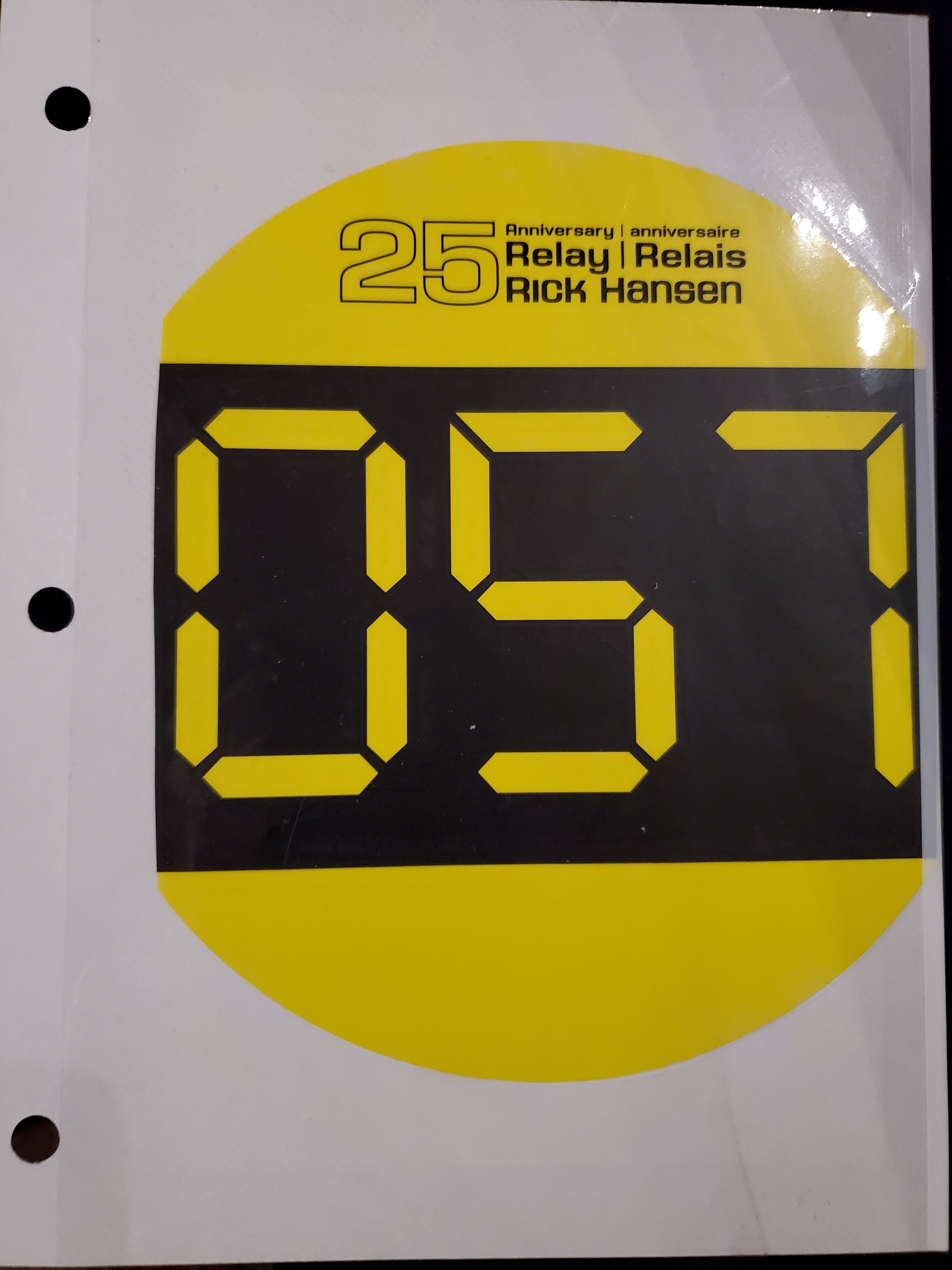 2011 Neil Cane walker label for Rick Hansen