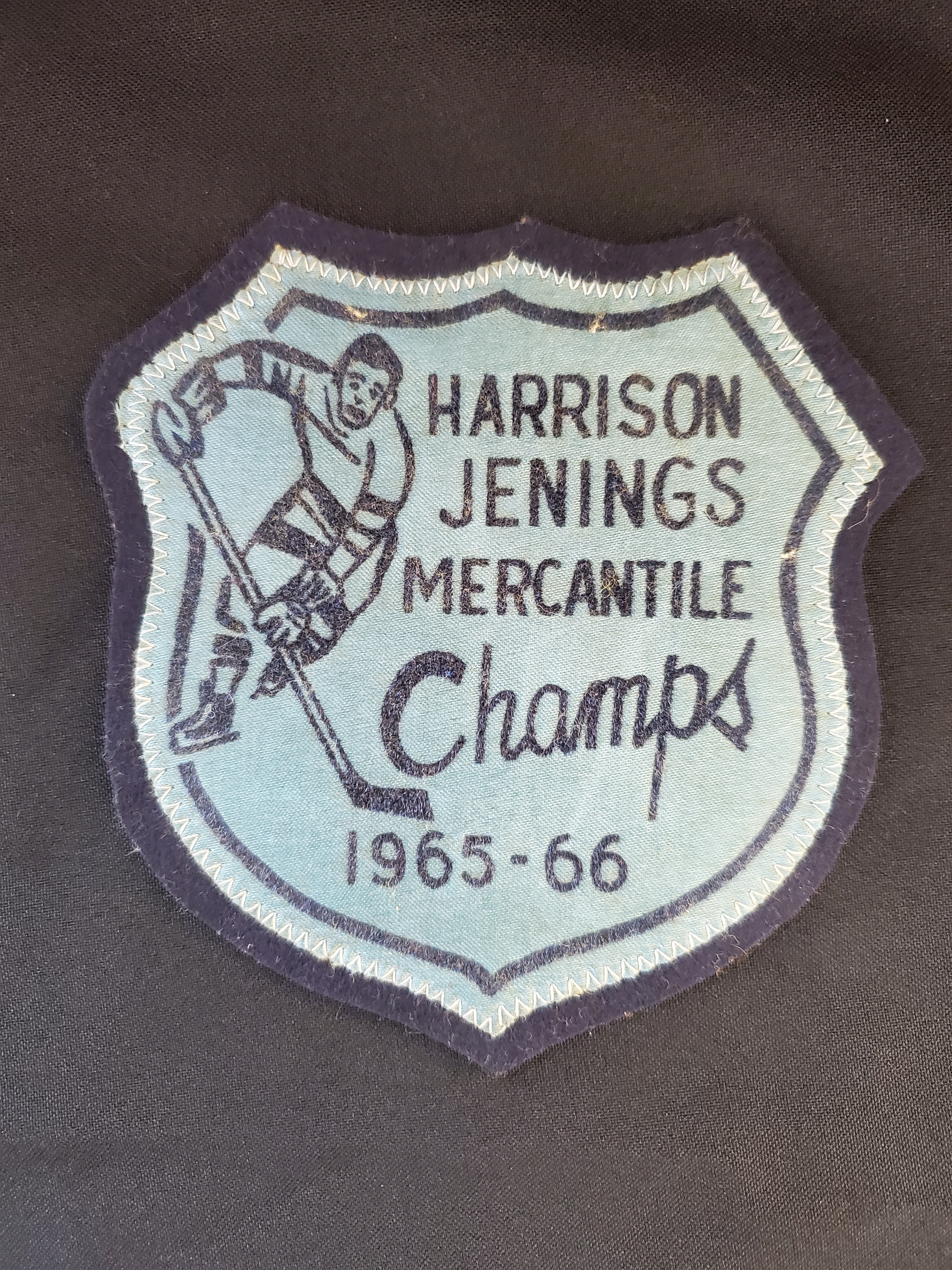 1966 Neil Cane crest 'Harrison Jenings Mercantile Champs 1965-66'