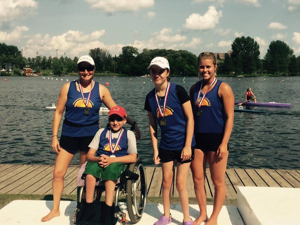 2017 CDBCC Para-athletes Paige Fawcett & Aidan Cameron w-coaches Chris Proulx & Kate Saman