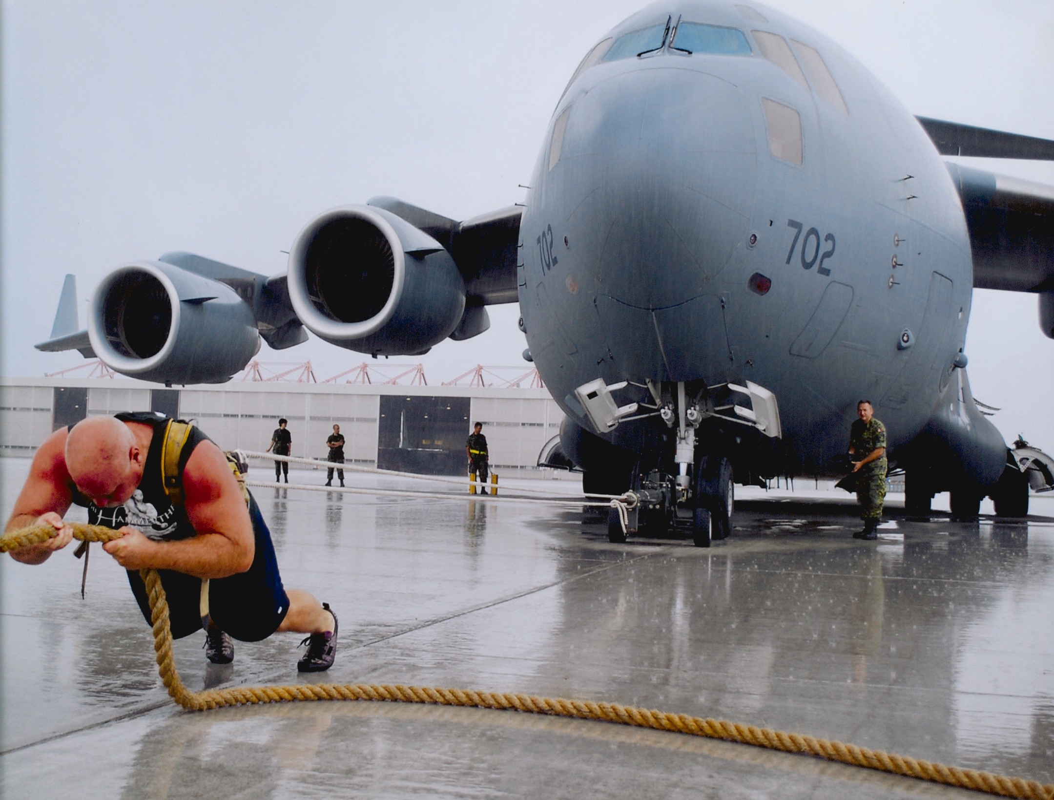 Kevin Fast pulling plane