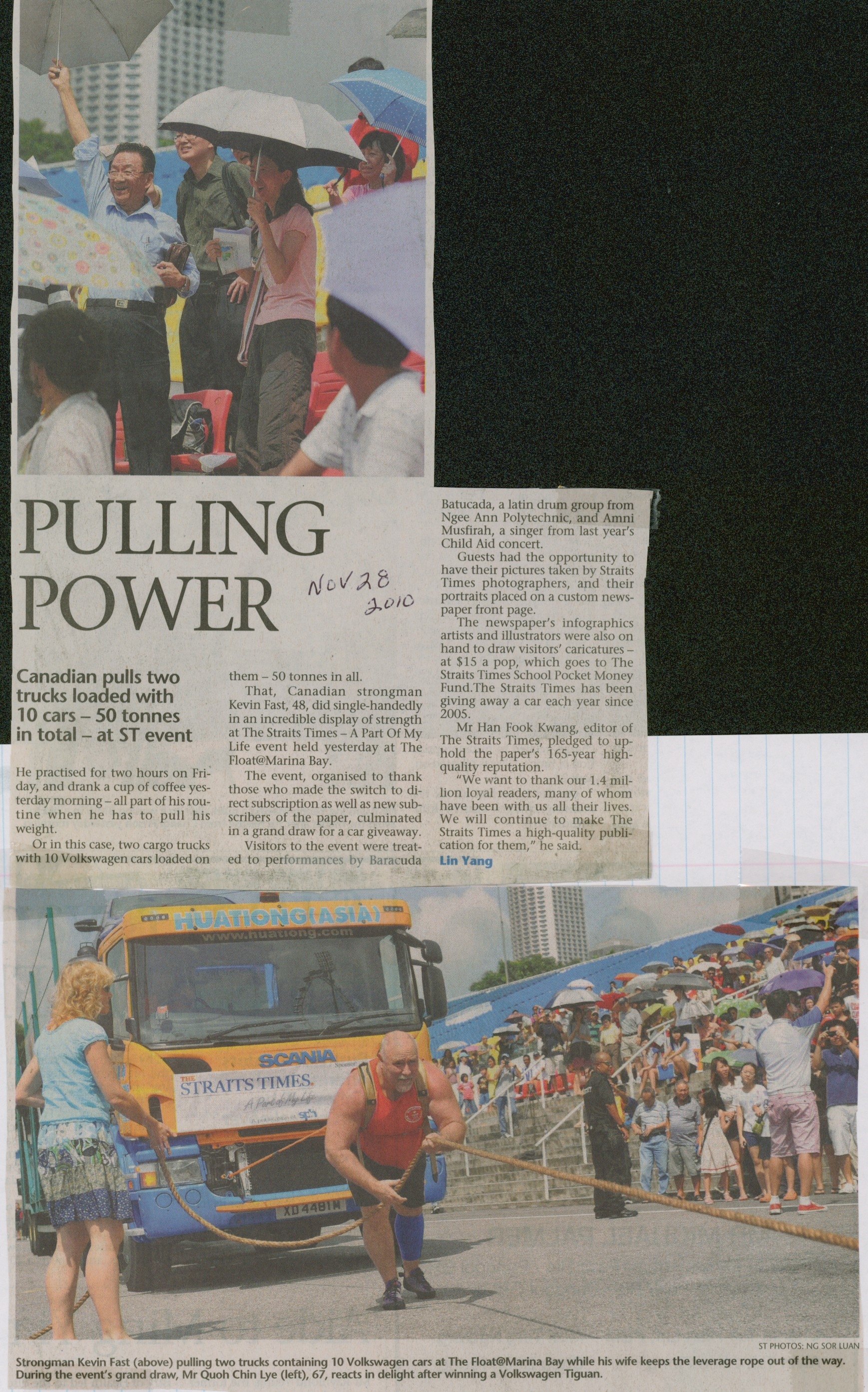 Kevin Fast pulls truck w-10 cars