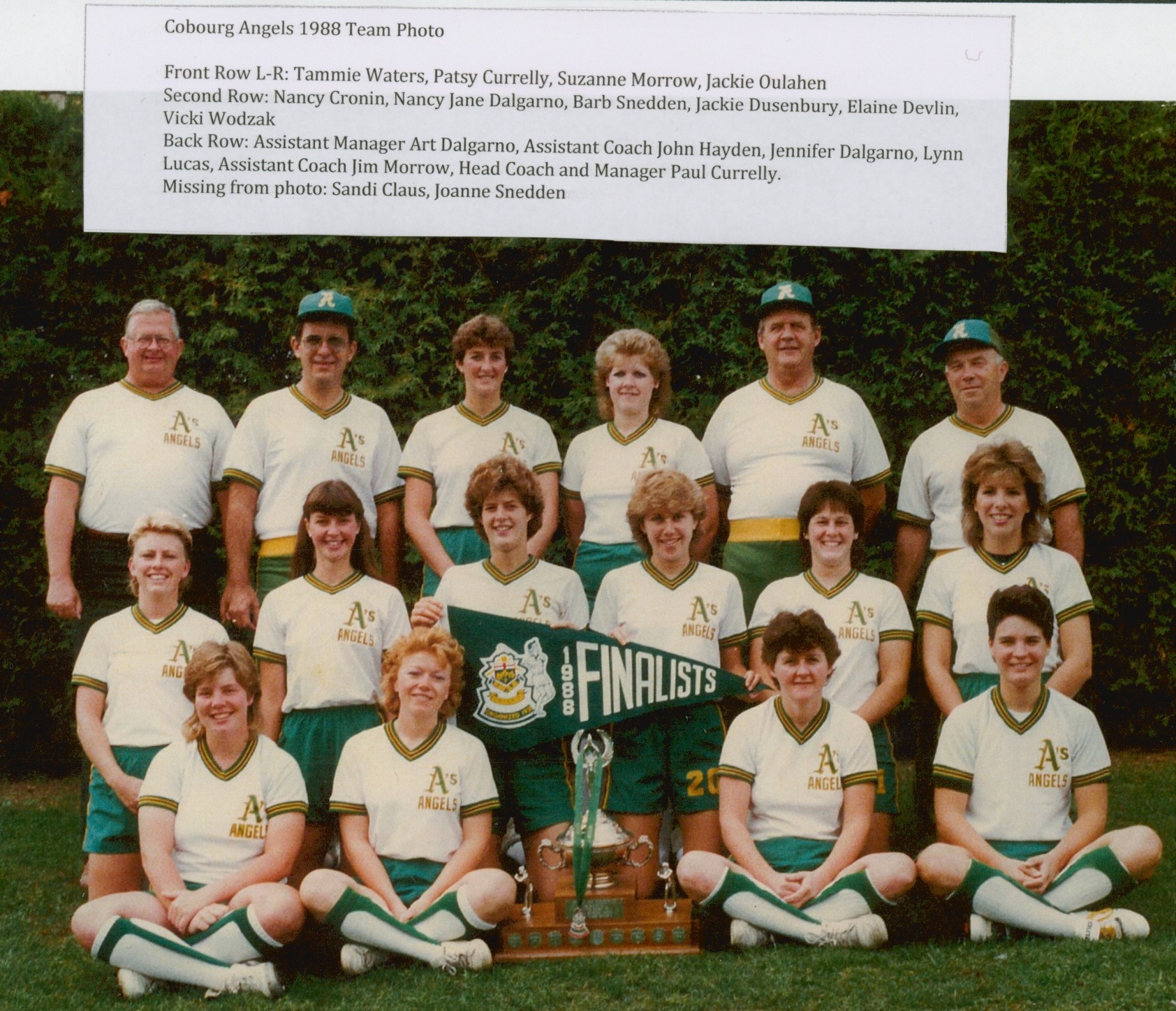1988 Cobourg Angels Women's Fastball photo