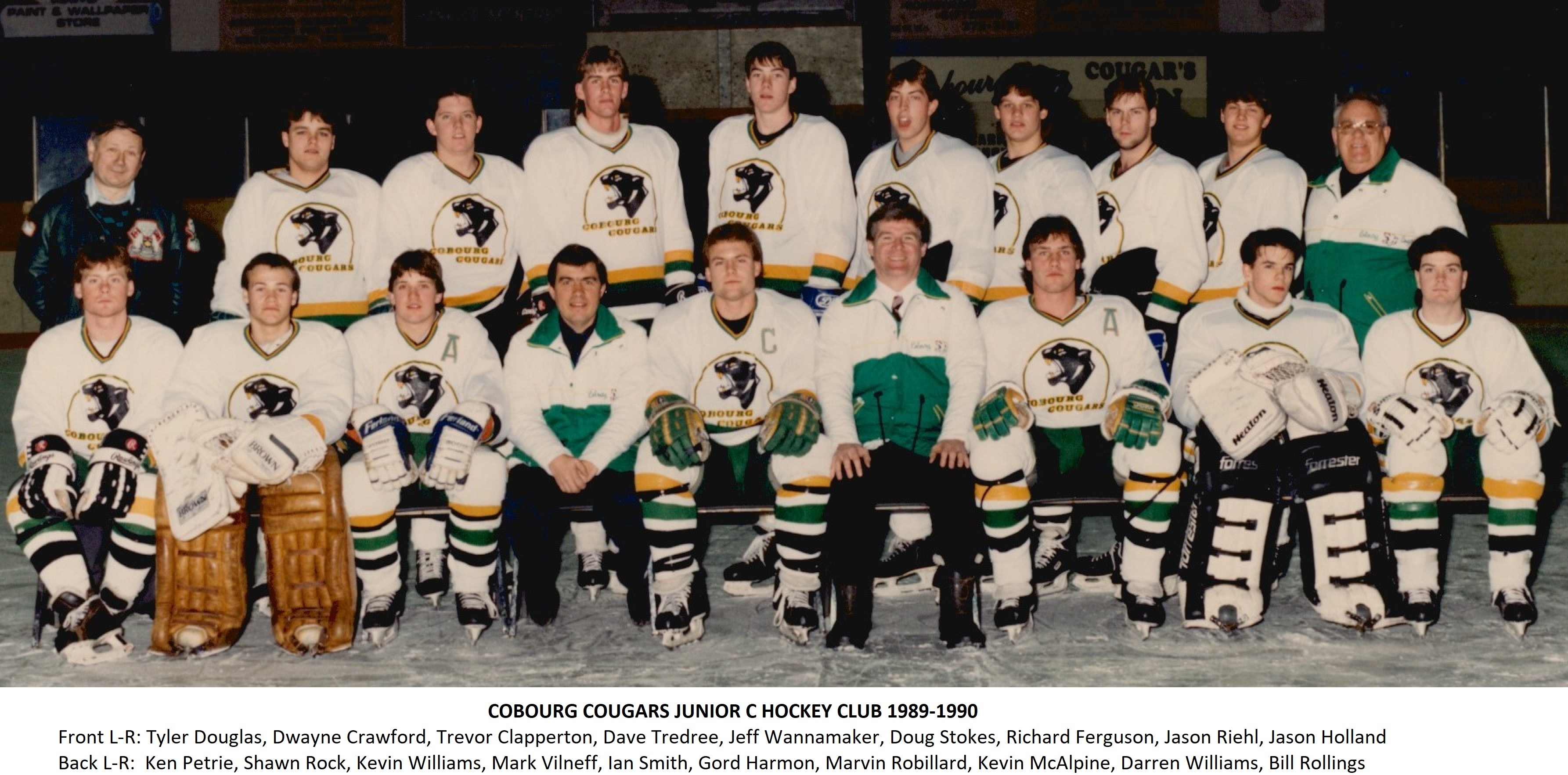 1990 Cobourg Cougars hockey team photo- Junior C