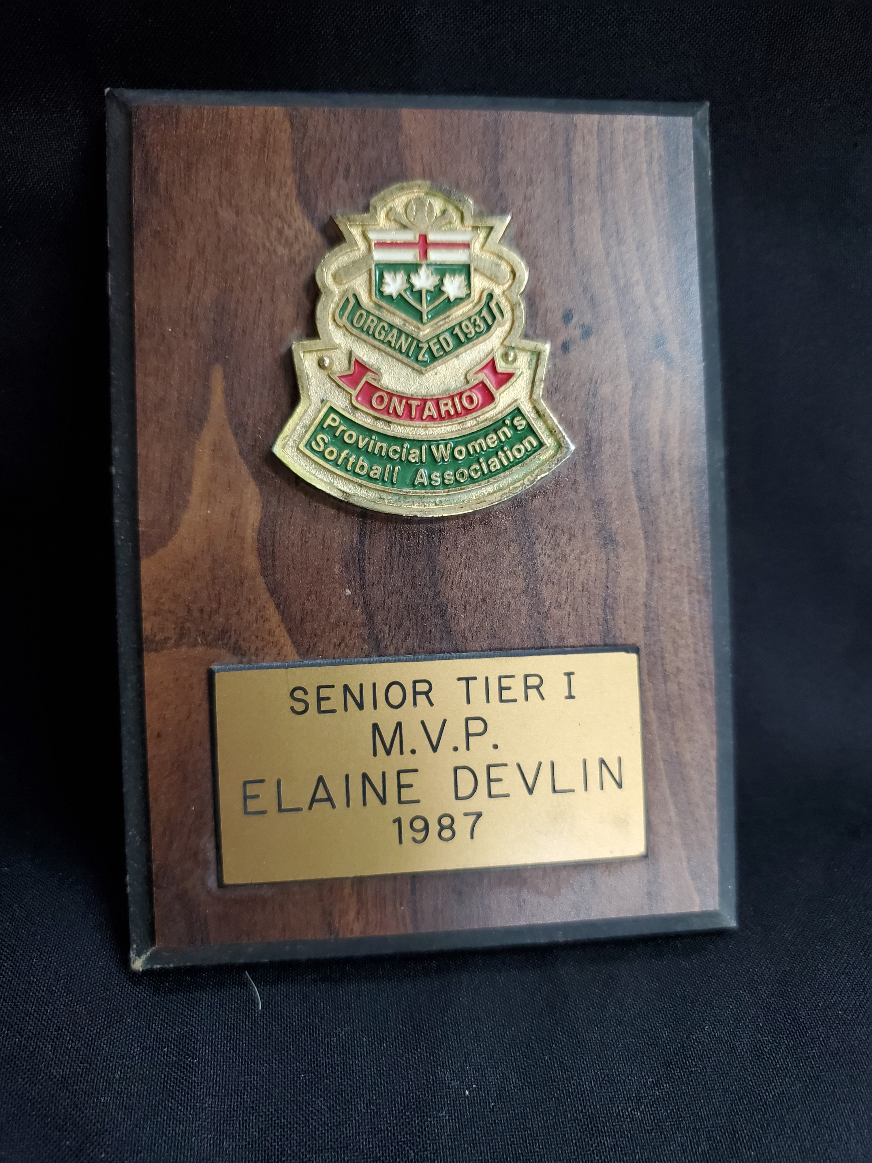 Elaine Devlin Plaque