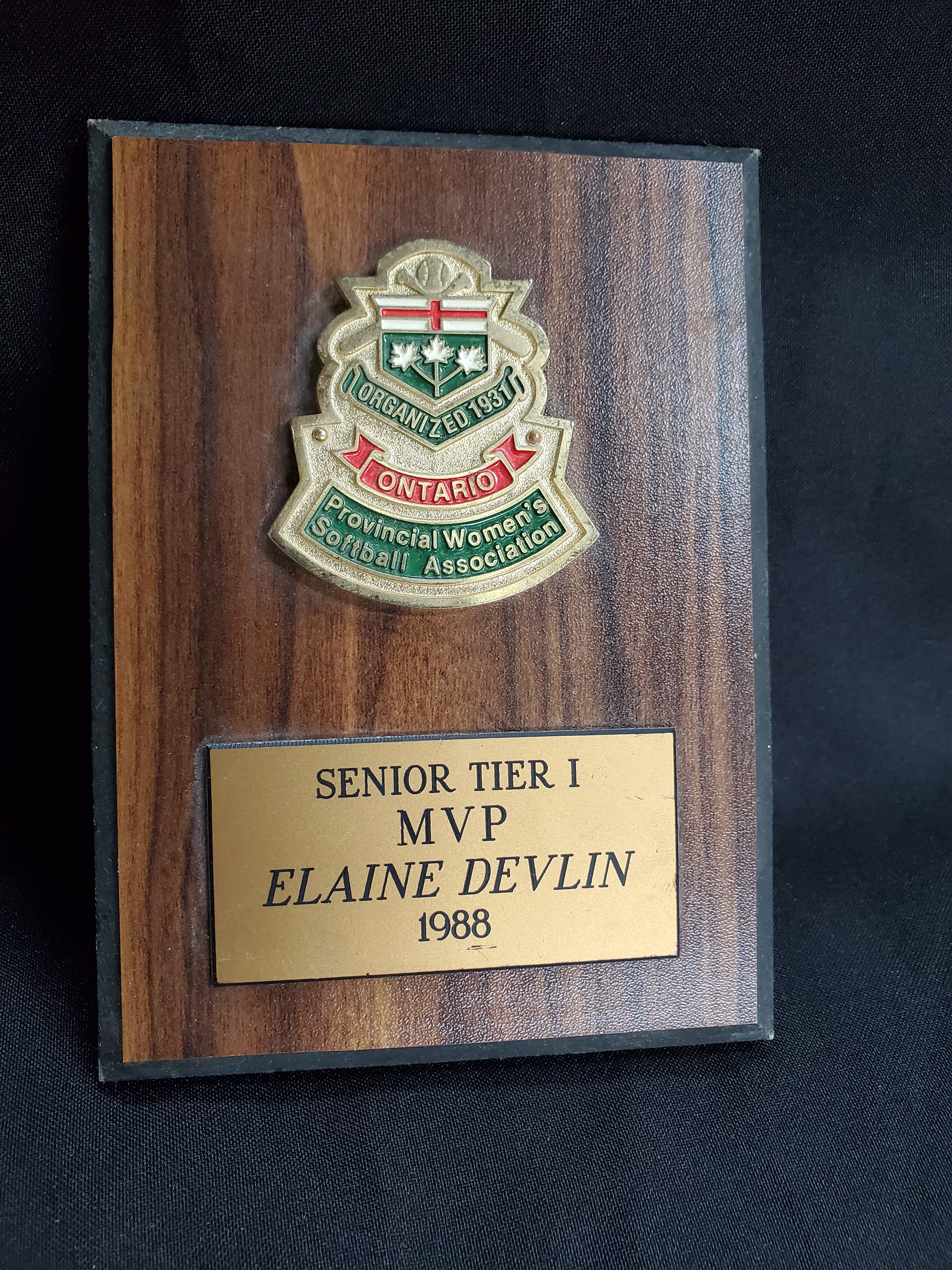 Elaine Devlin Plaque