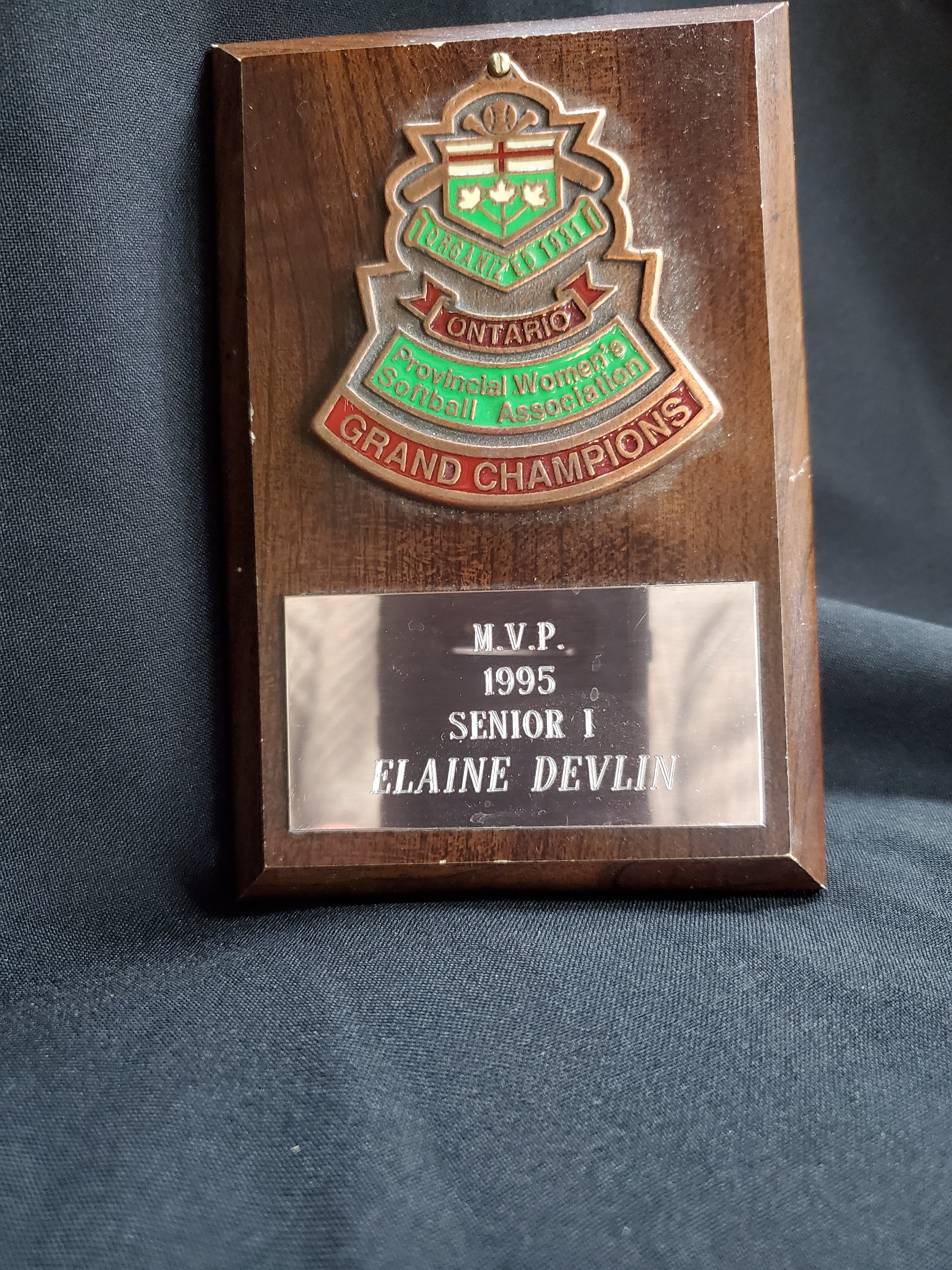 Elaine Devlin Plaque