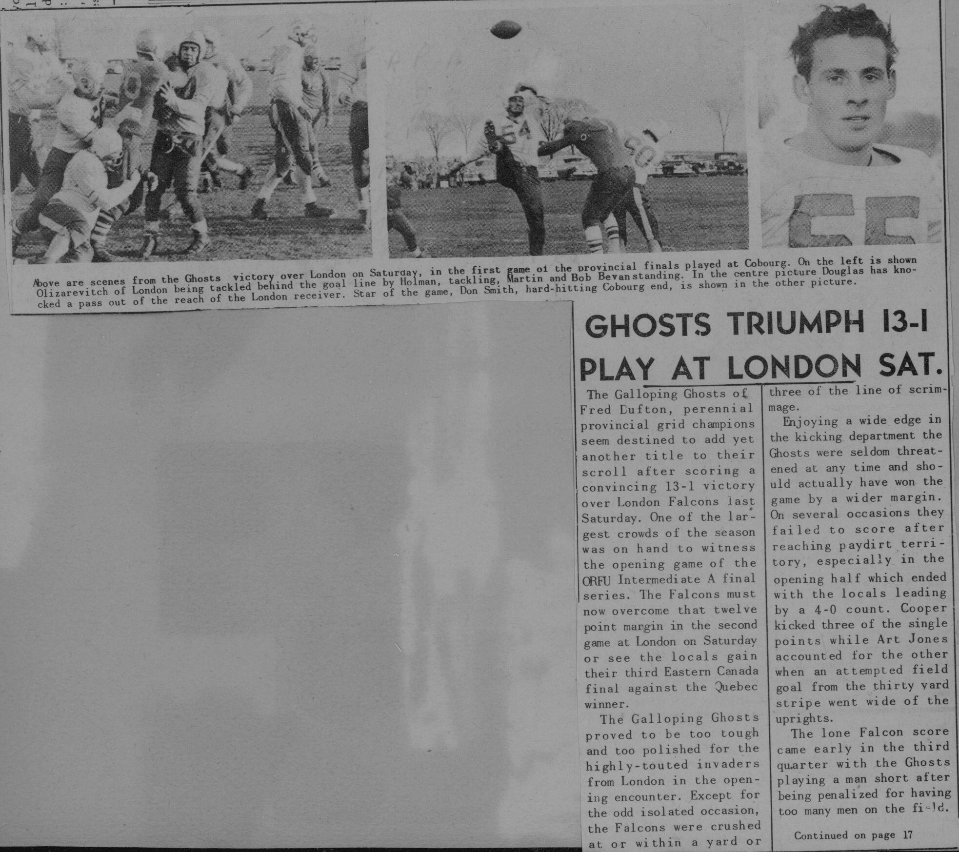 Football -Galloping Ghosts -1950 -B16-playoffs