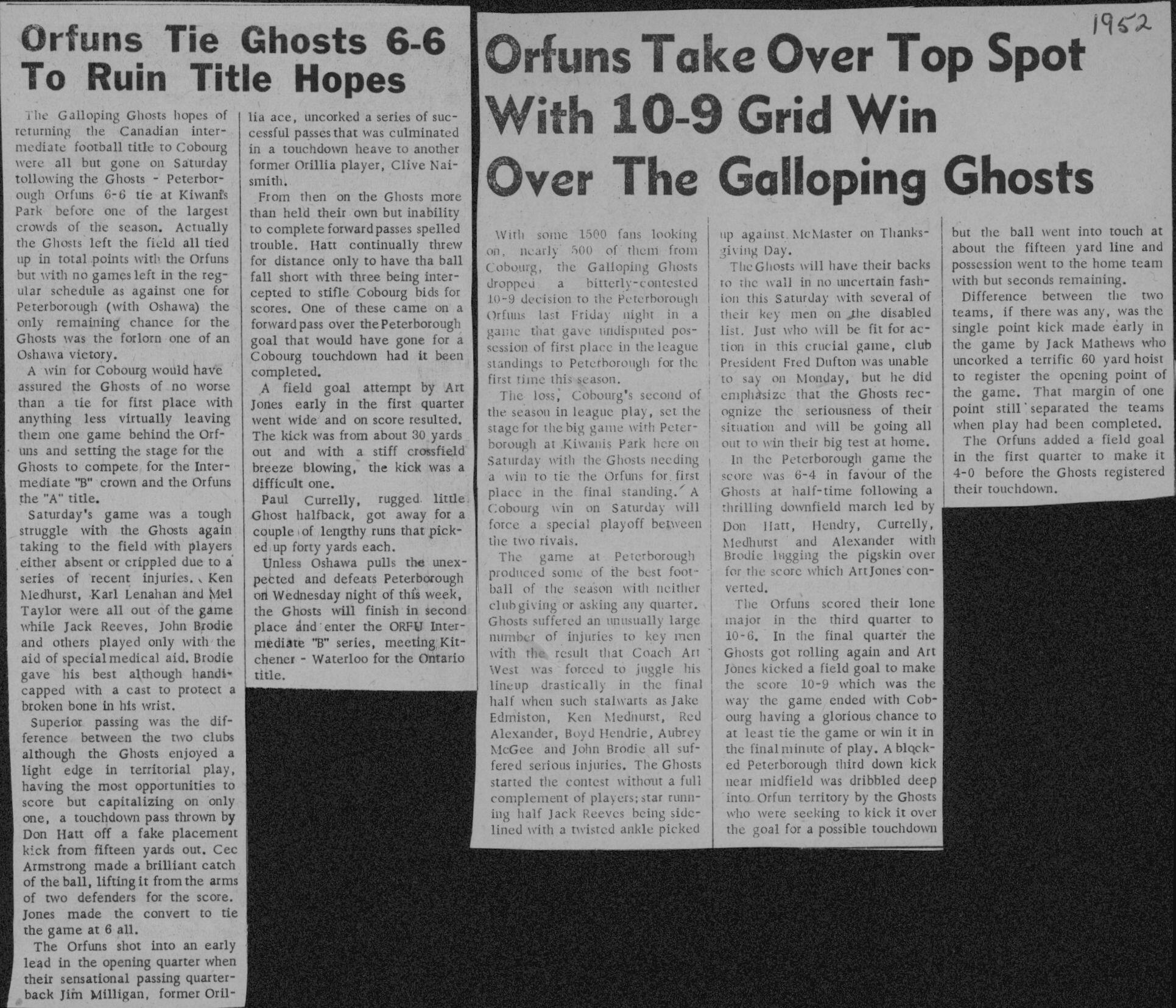 Football -Galloping Ghosts -1951 -B07-playoffs