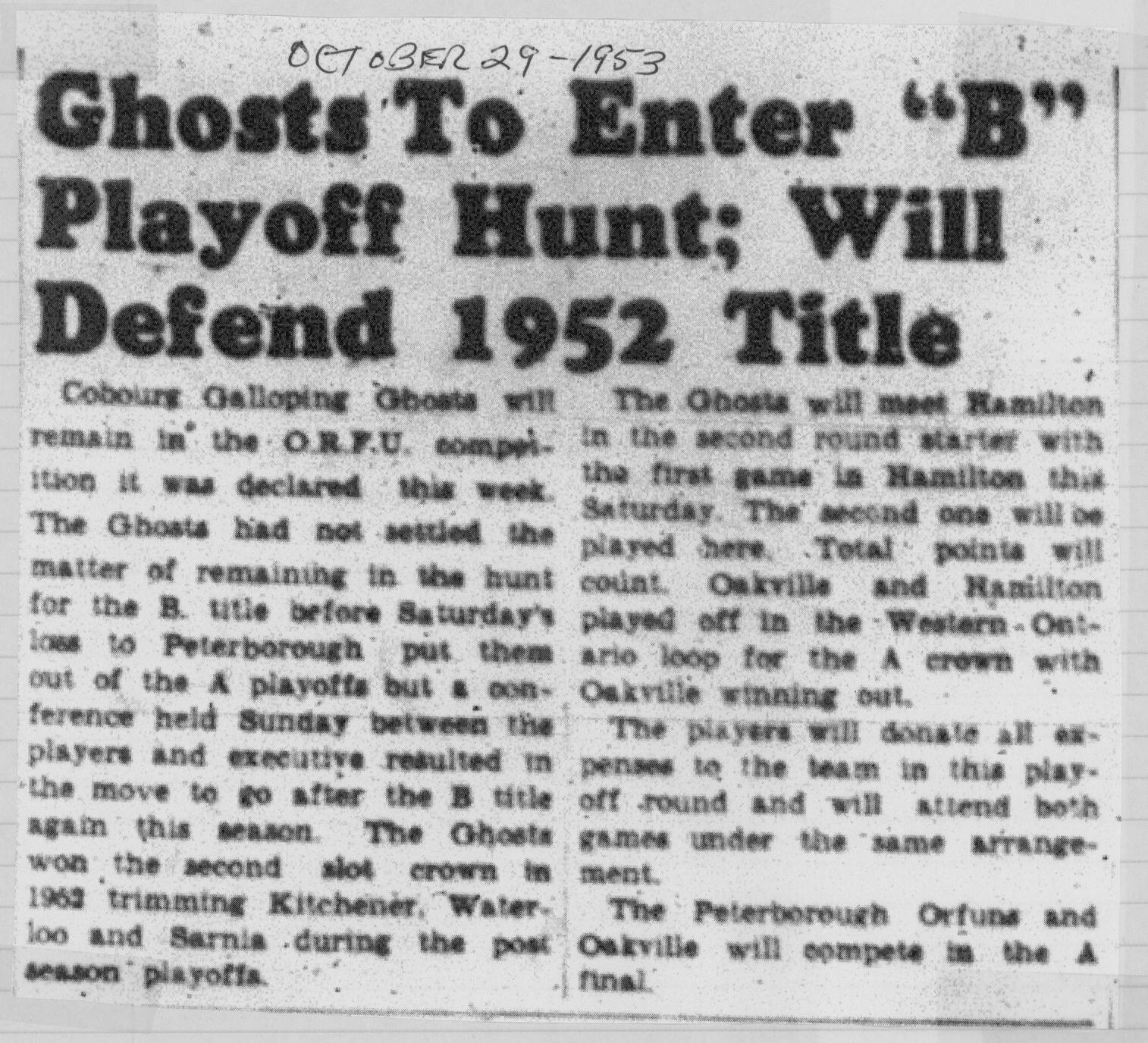 Football -Galloping Ghosts -1953 -B01-playoffs