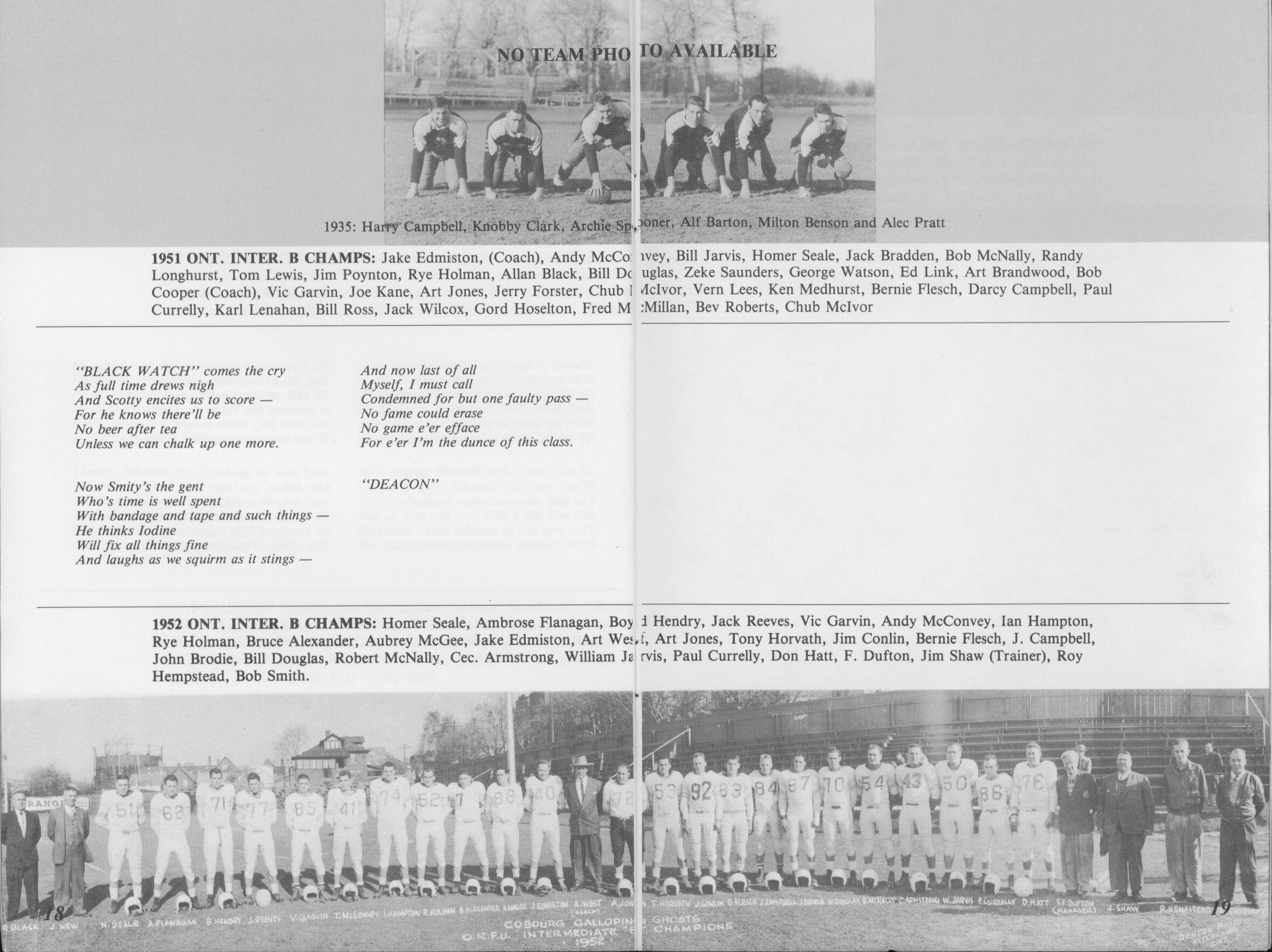 Football -Galloping Ghosts -1987 -B14-reunion-program