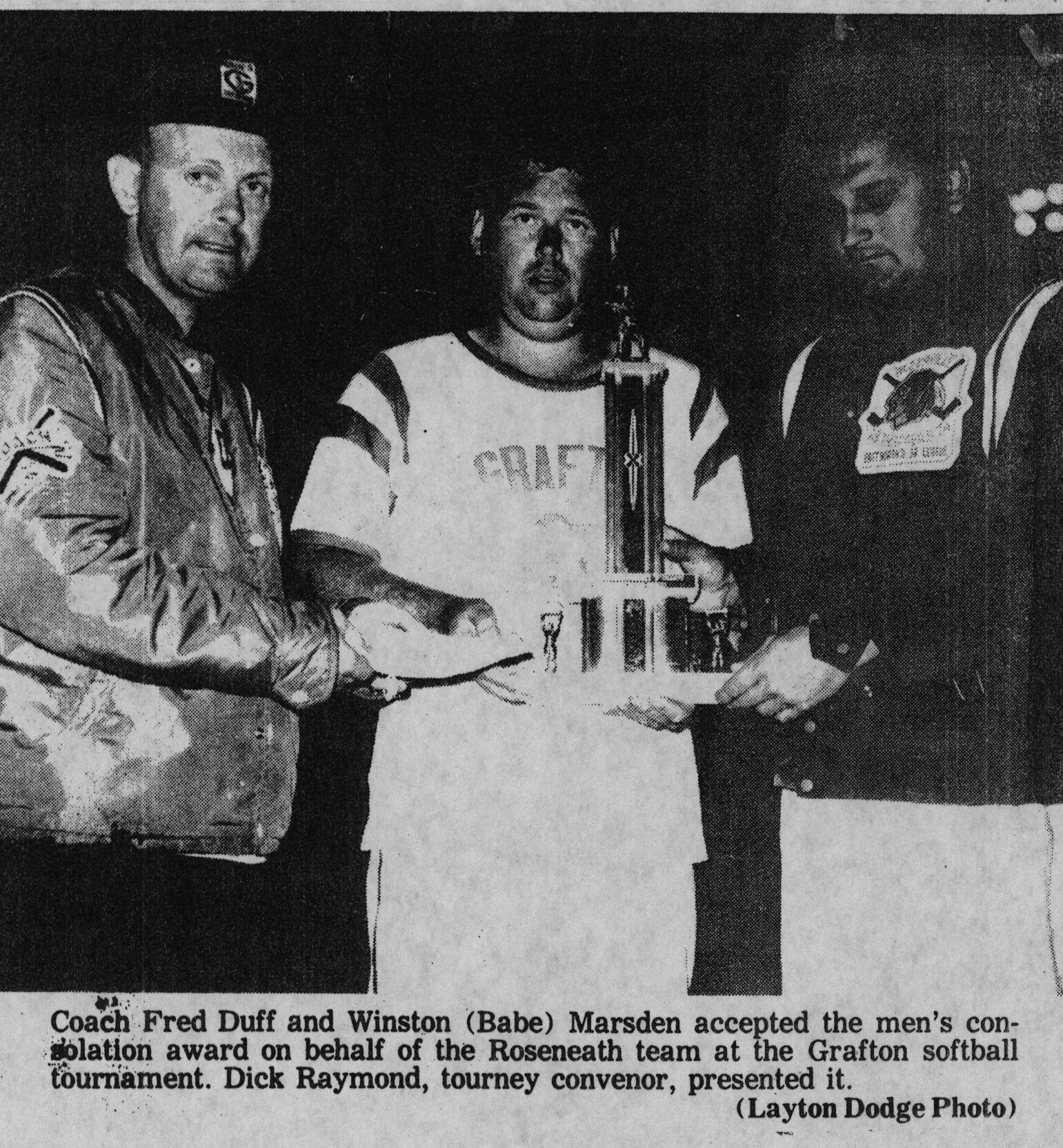 Softball -Grafton Tournament -1974 -Mens-Cons Champs-Roseneath