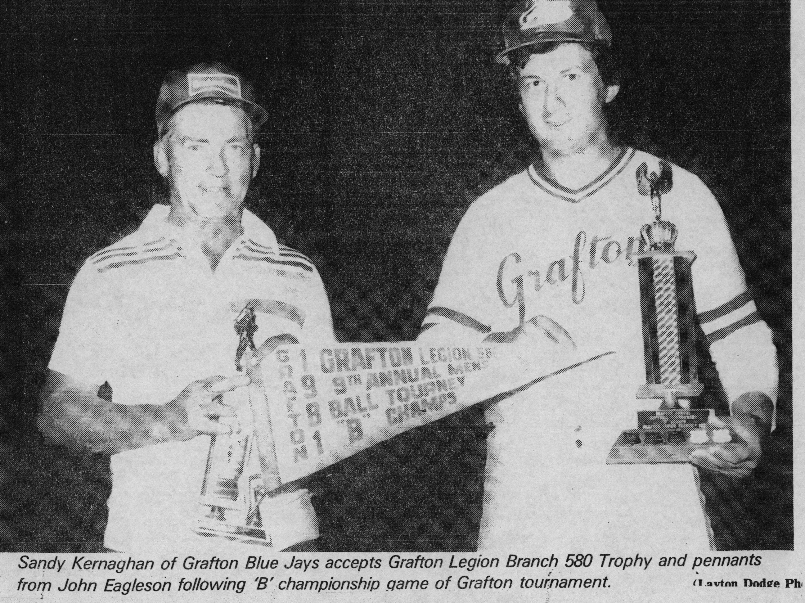 Softball -Grafton Tournament -1981 -Mens-B Champs-Grafton Blue Jays