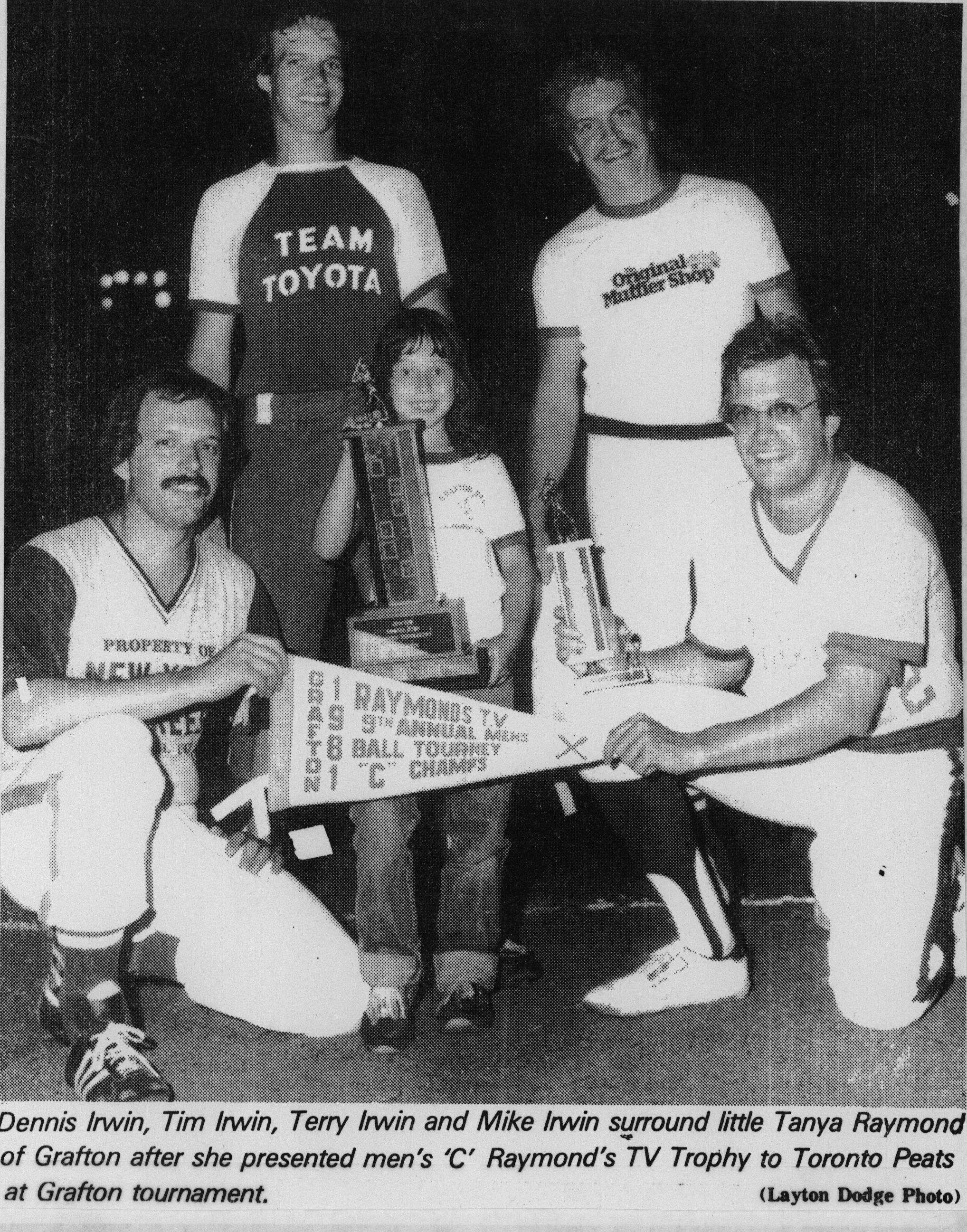 Softball -Grafton Tournament -1981 -Mens-C Champs-Toronto Peats