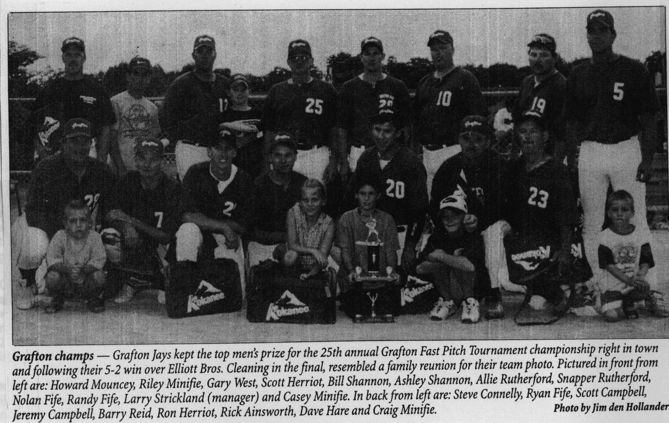 Softball -Grafton Tournament -1997 -Mens-A Champs-Grafton Jays