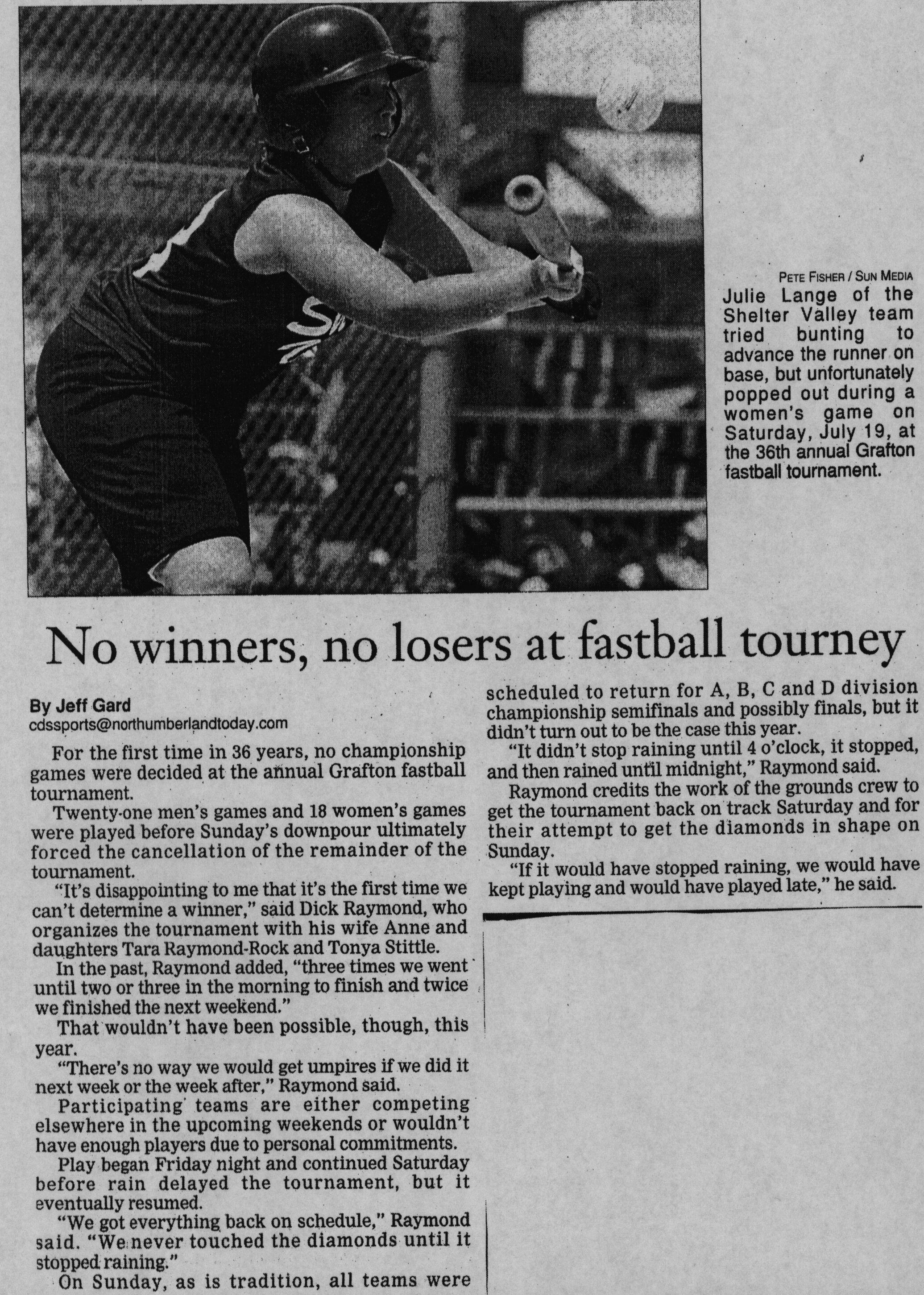 Softball -Grafton Tournament -2008 -Summary-No Champions