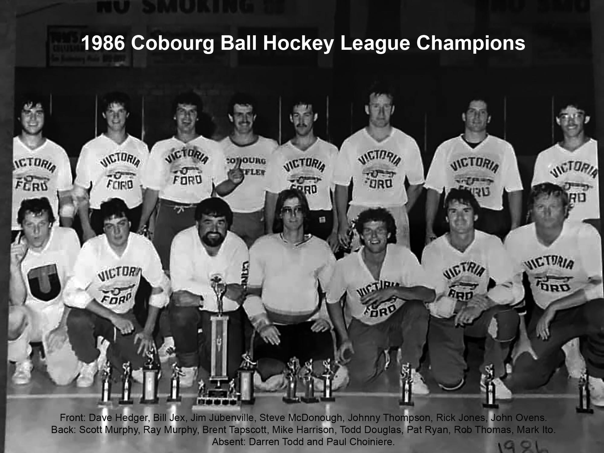 03JJ-1986 Cobourg Ball Hockey League -Champs