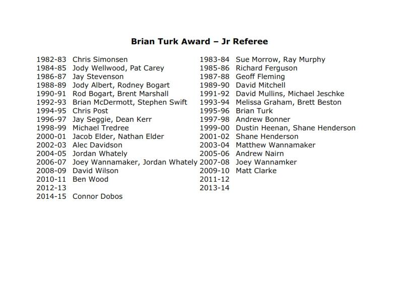 T&P-18a Brian Turk Award-Jr Referee