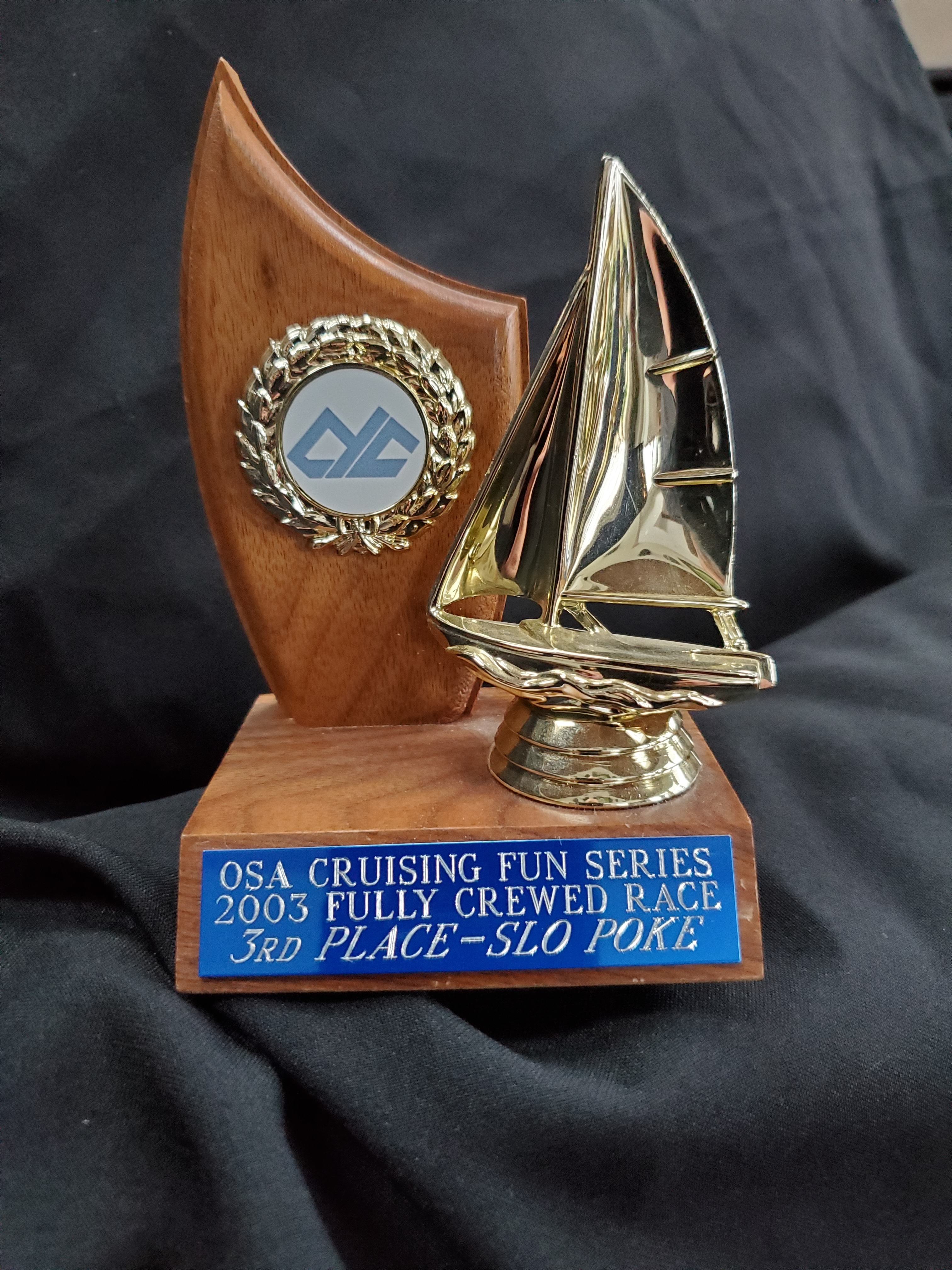 2003 Cobourg Yacht Club trophy won by Phil Calnan
