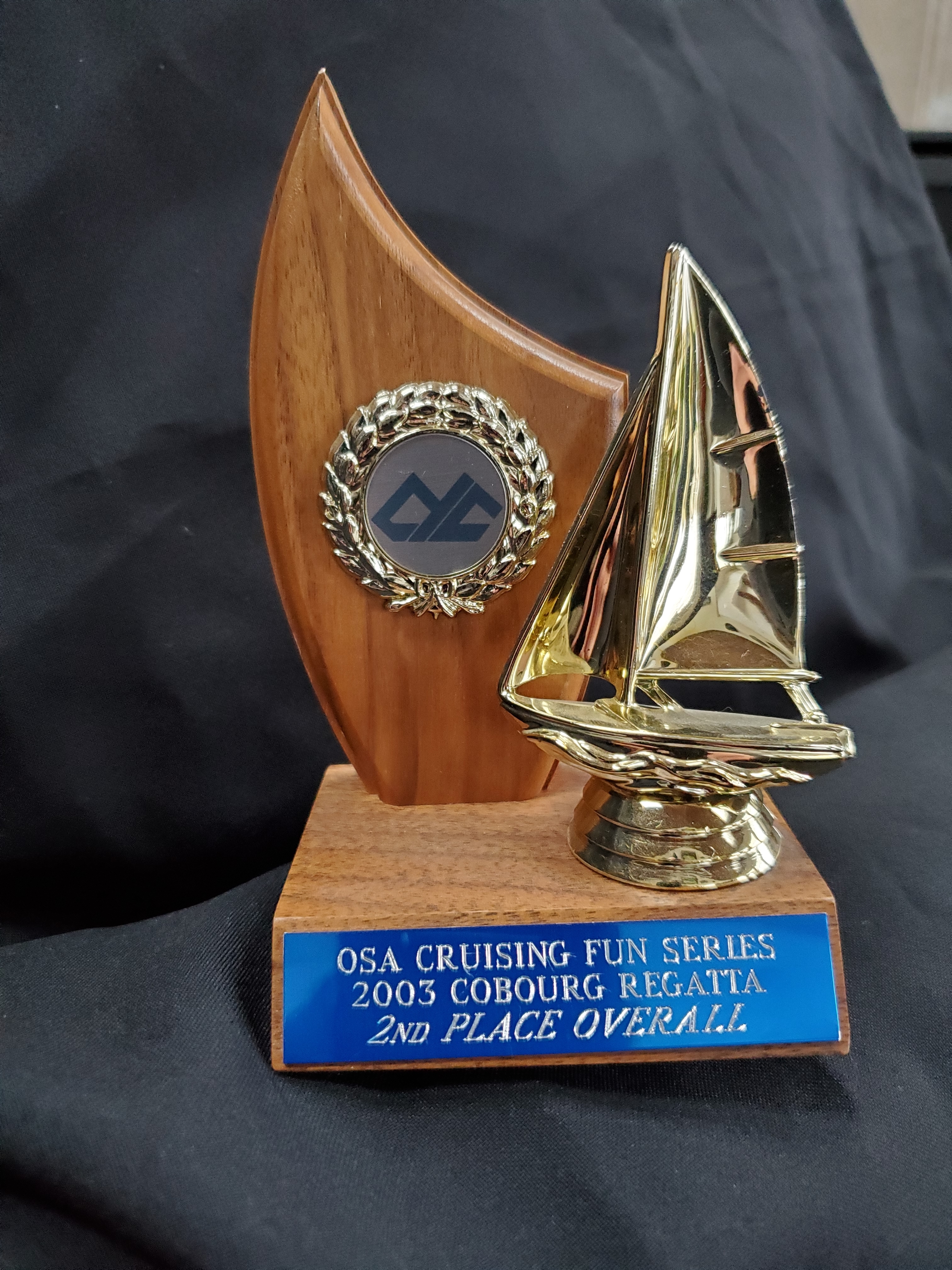 2003 Cobourg Yacht Club trophy won by Phil Calnan