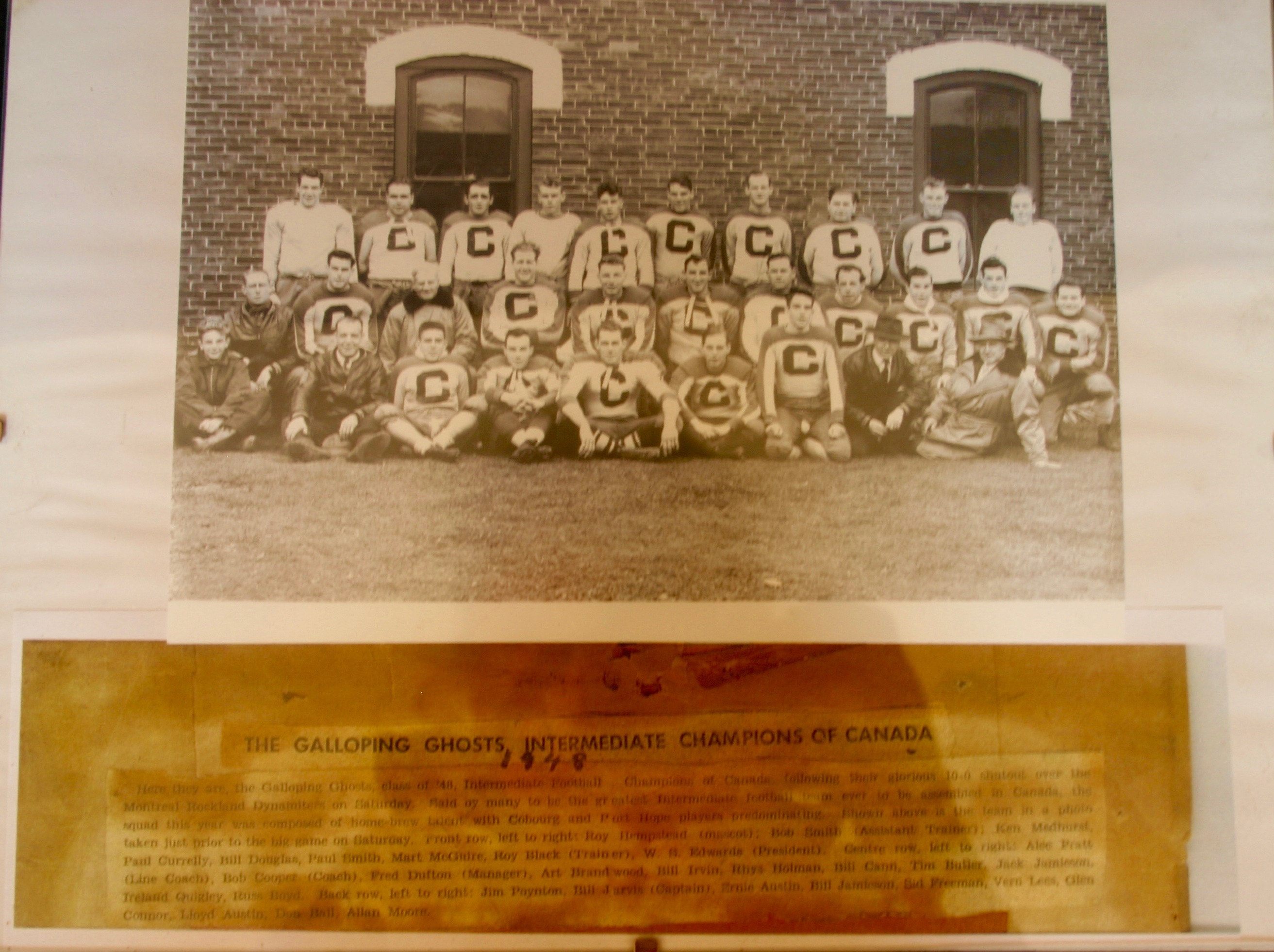 1948 Galloping Ghosts team photo